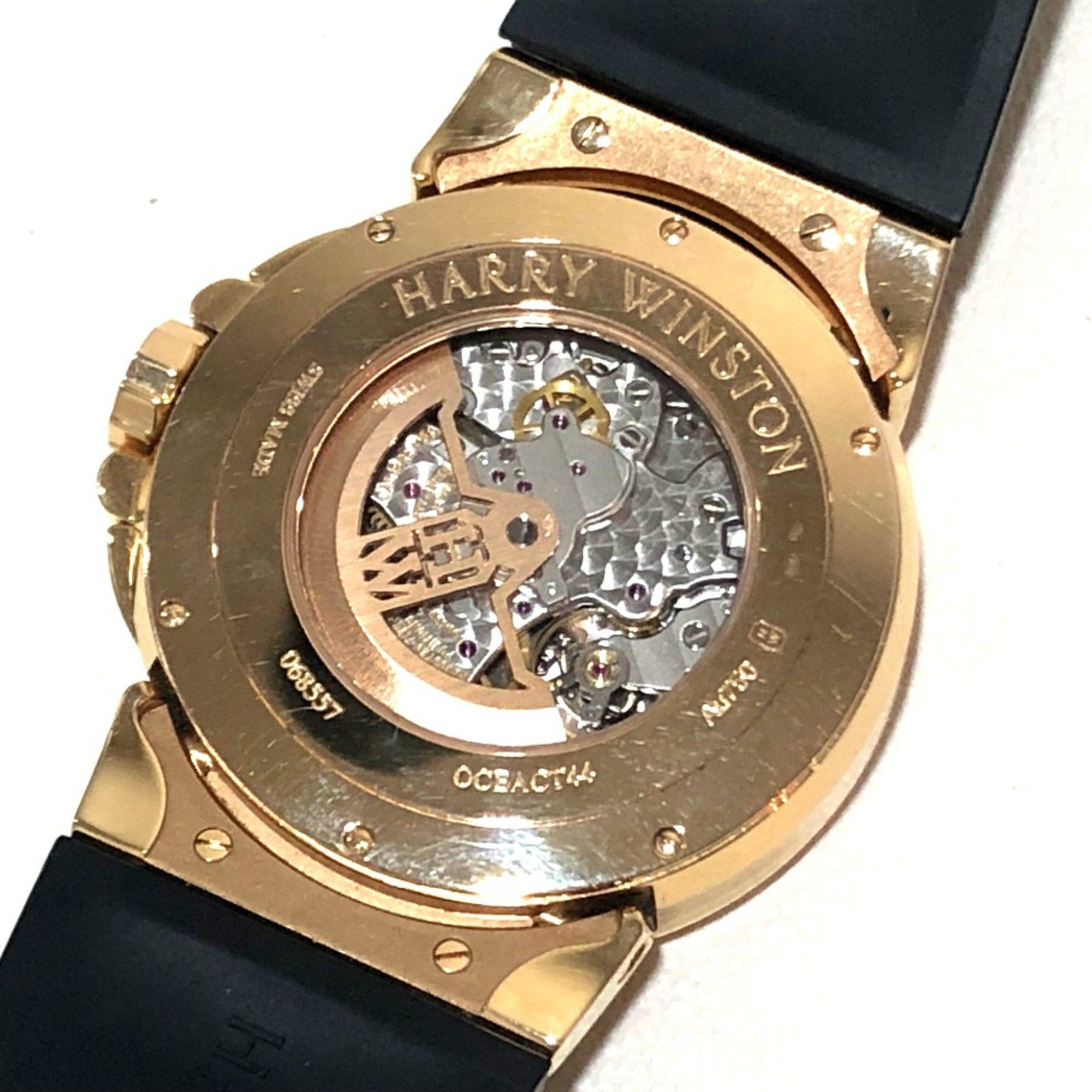 Harry Winston Harry winston OCEACT44RR024 Solid gold back scale Automatic Wristwatch Rose Gold Black Size ONE SIZE - 7 Thumbnail