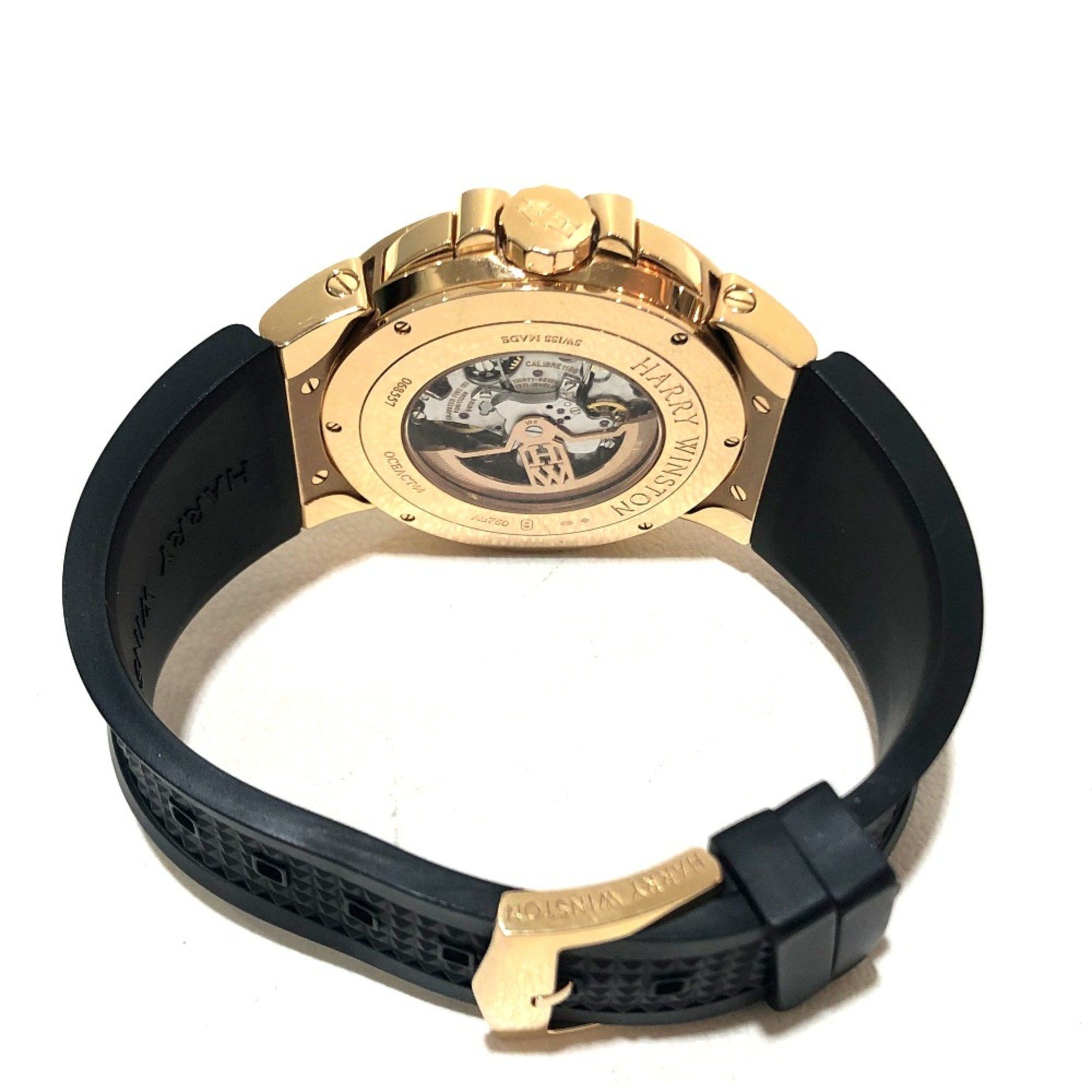 Harry Winston Harry winston OCEACT44RR024 Solid gold back scale Automatic Wristwatch Rose Gold Black Size ONE SIZE - 4 Thumbnail
