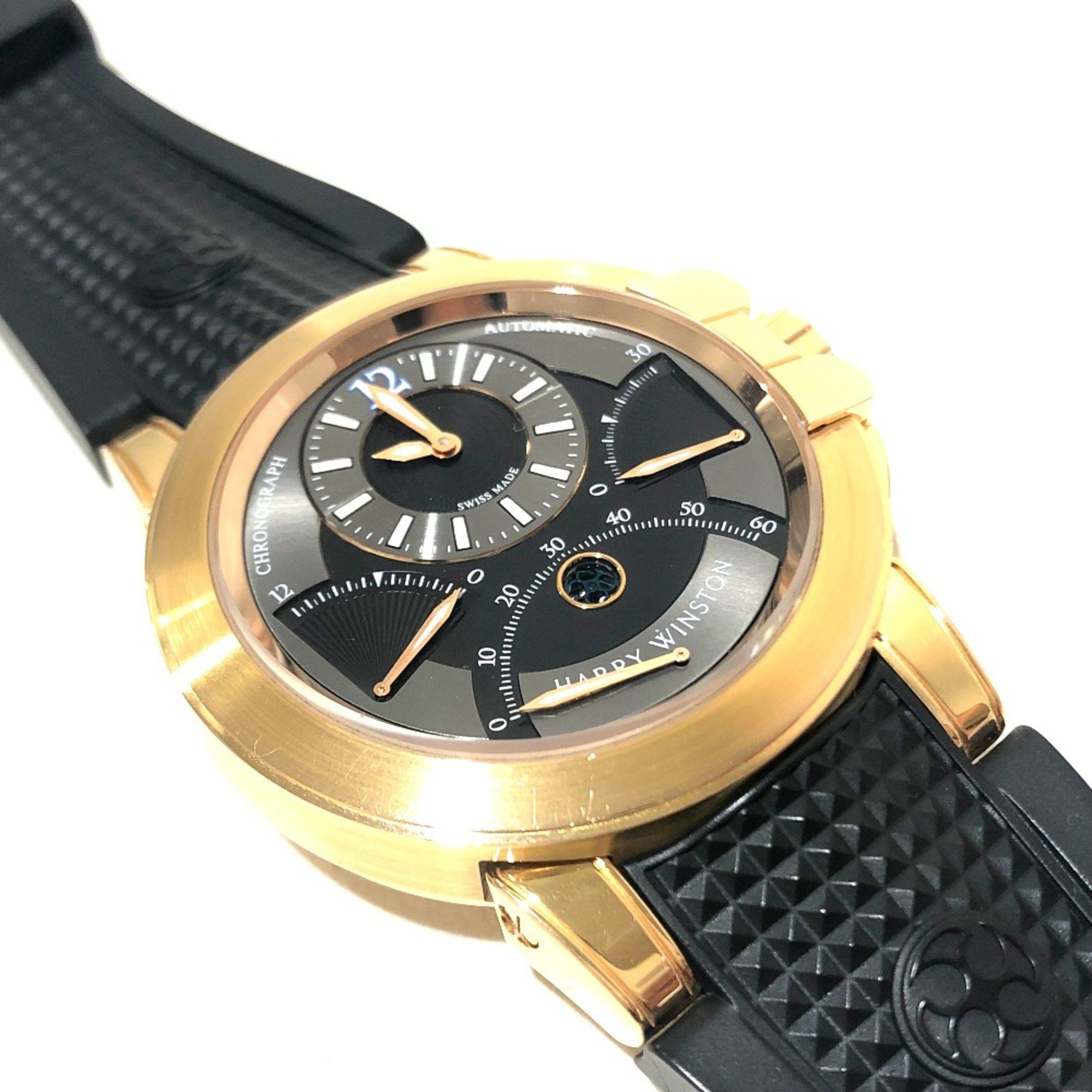 Harry Winston Harry winston OCEACT44RR024 Solid gold back scale Automatic Wristwatch Rose Gold Black Size ONE SIZE - 5 Thumbnail