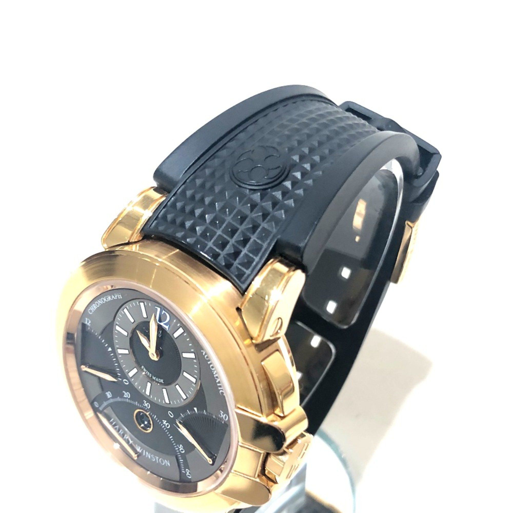Harry Winston Harry winston OCEACT44RR024 Solid gold back scale Automatic Wristwatch Rose Gold Black Size ONE SIZE - 3 Thumbnail