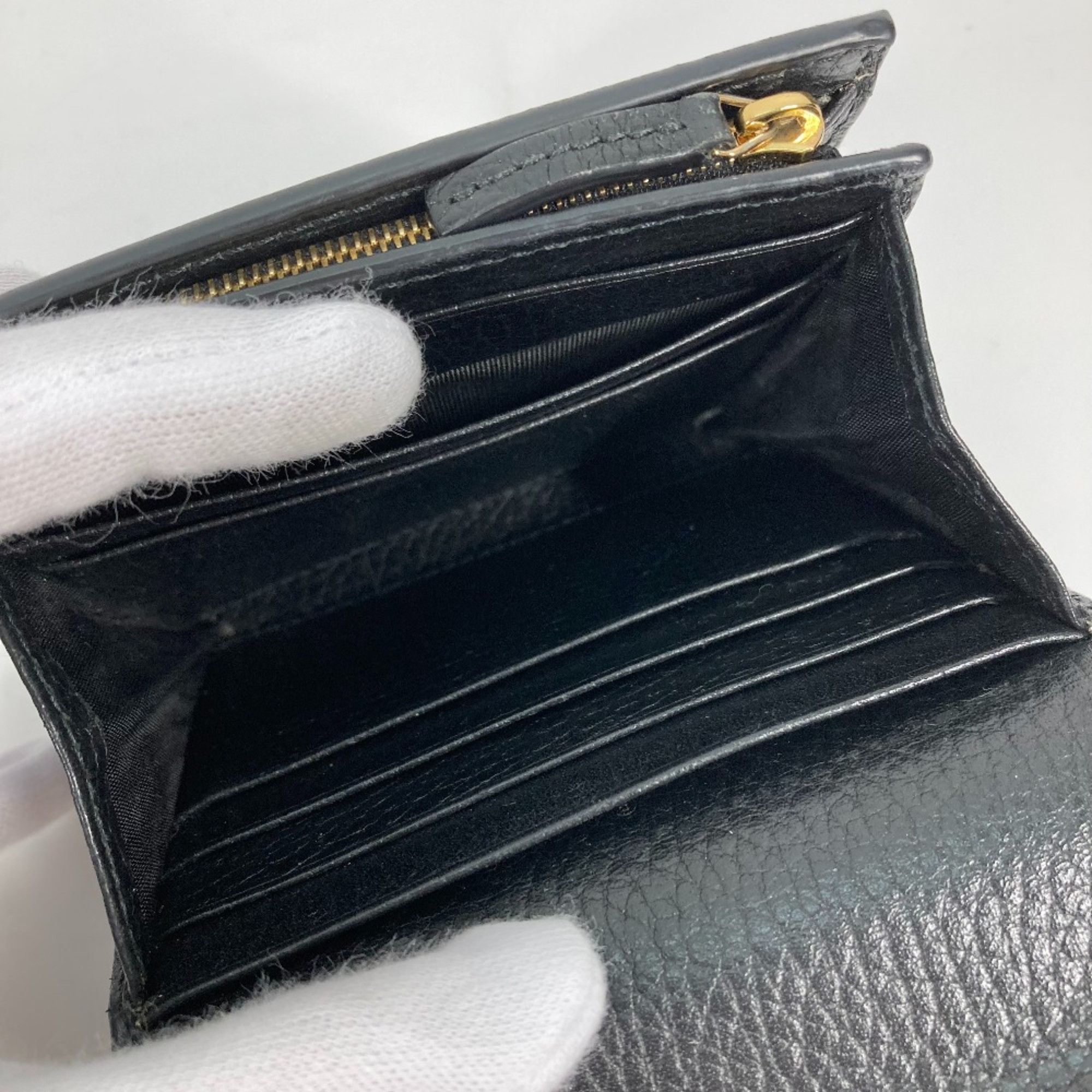 Gucci Gucci 598587 GG Supreme Compact wallet Folded wallet Beige Black Size ONE SIZE - 10 Thumbnail