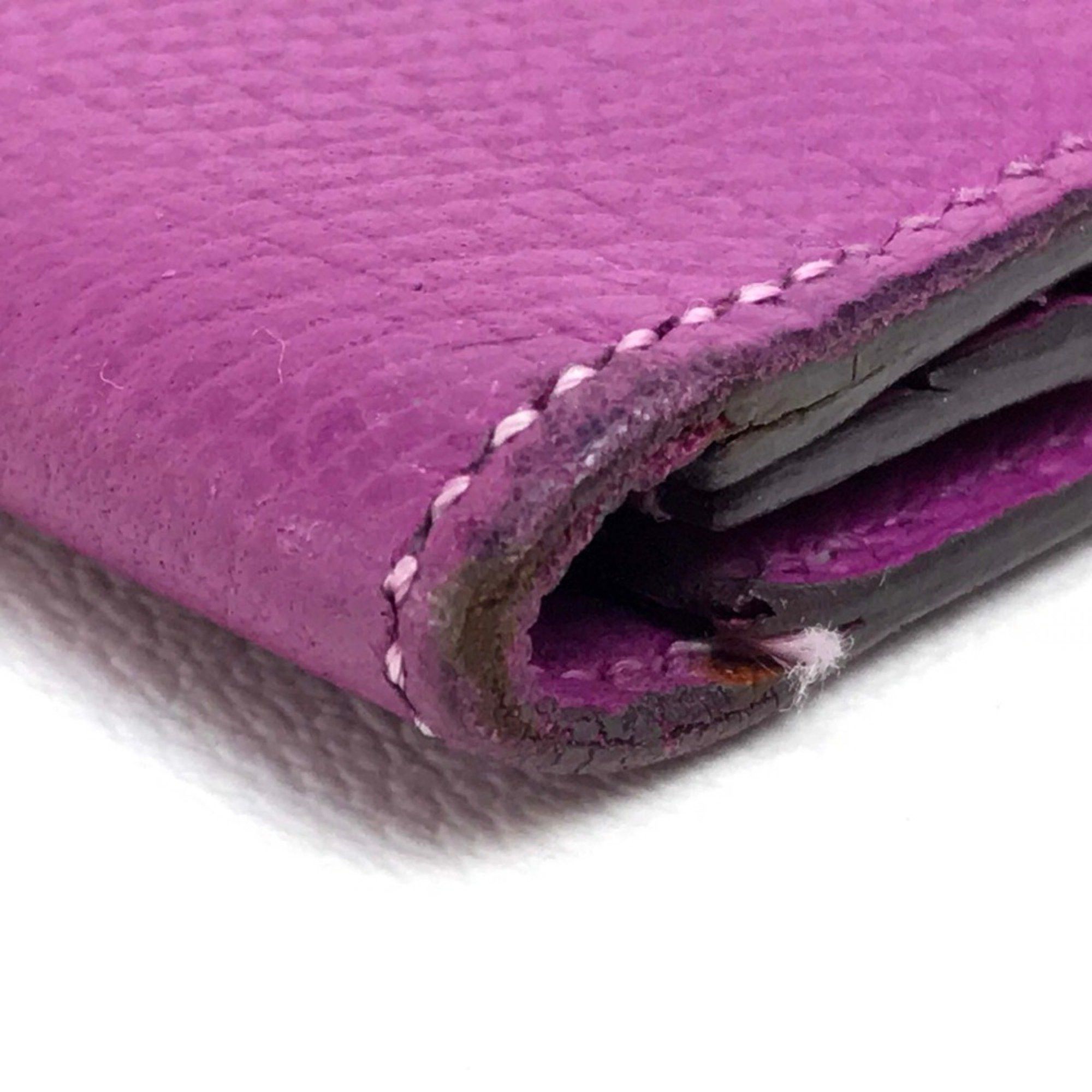 Hermes Hermes With gusset Long Wallet cyclamen purple SilverHardware Size ONE SIZE - 4 Thumbnail