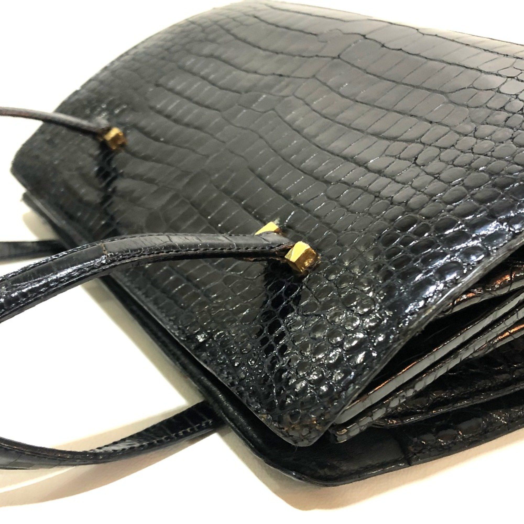 Hermes Hermes Bag Kisslock Hand Bag Black Size ONE SIZE - 4 Thumbnail