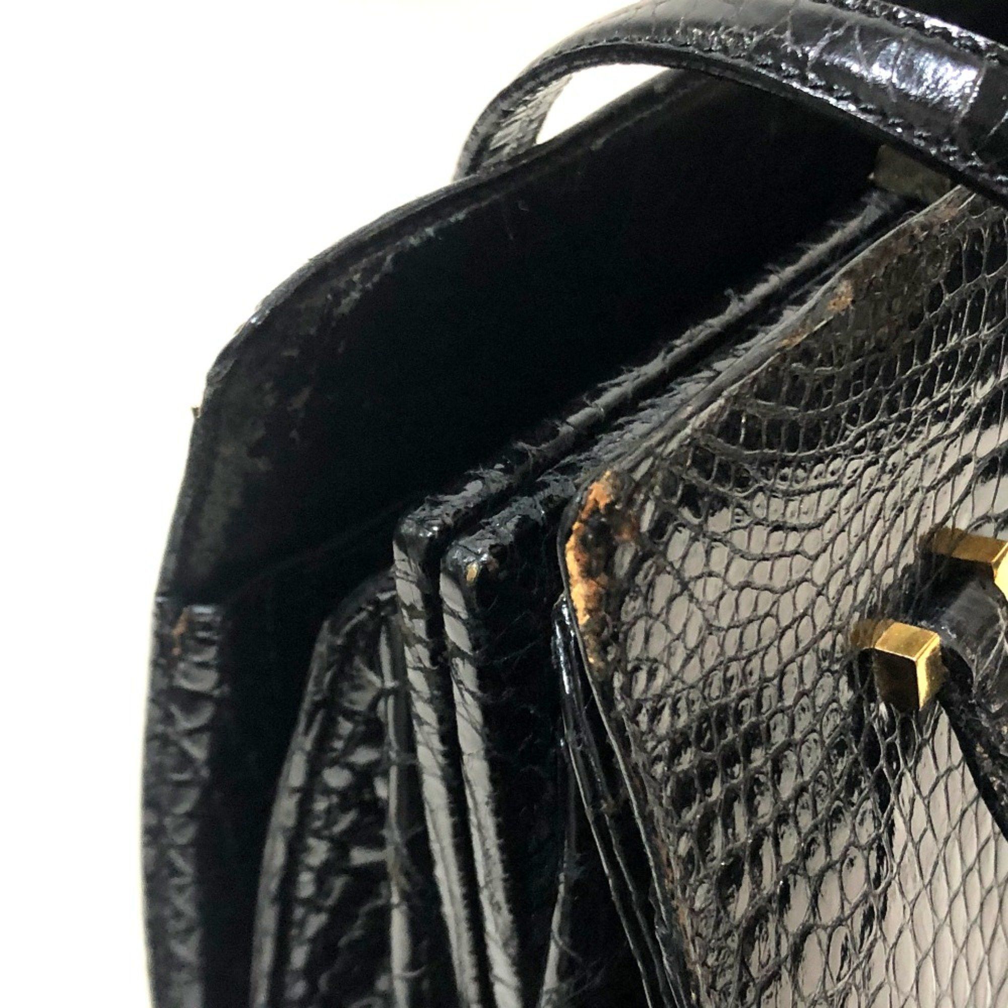 Hermes Hermes Bag Kisslock Hand Bag Black Size ONE SIZE - 8 Thumbnail