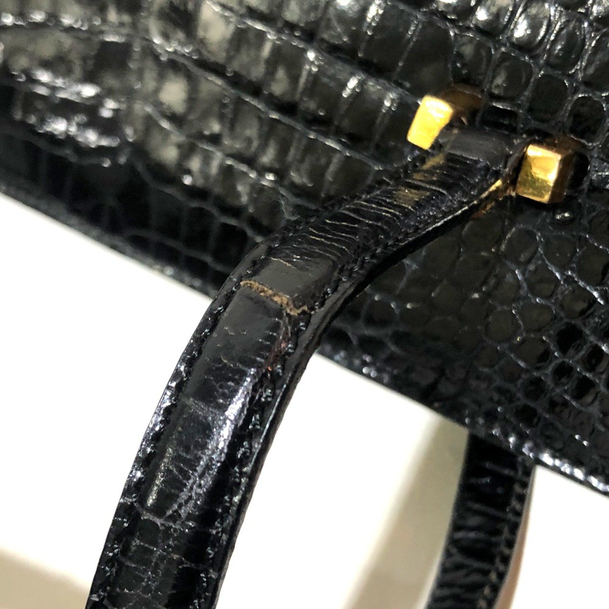 Hermes Hermes Bag Kisslock Hand Bag Black Size ONE SIZE - 6 Thumbnail