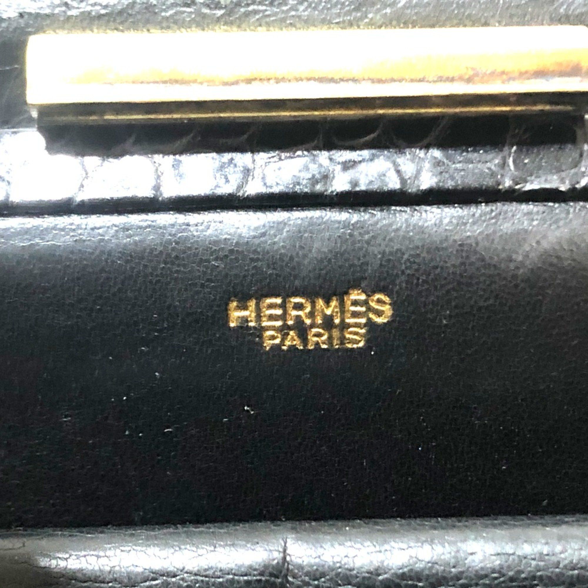Hermes Hermes Bag Kisslock Hand Bag Black Size ONE SIZE - 11 Thumbnail