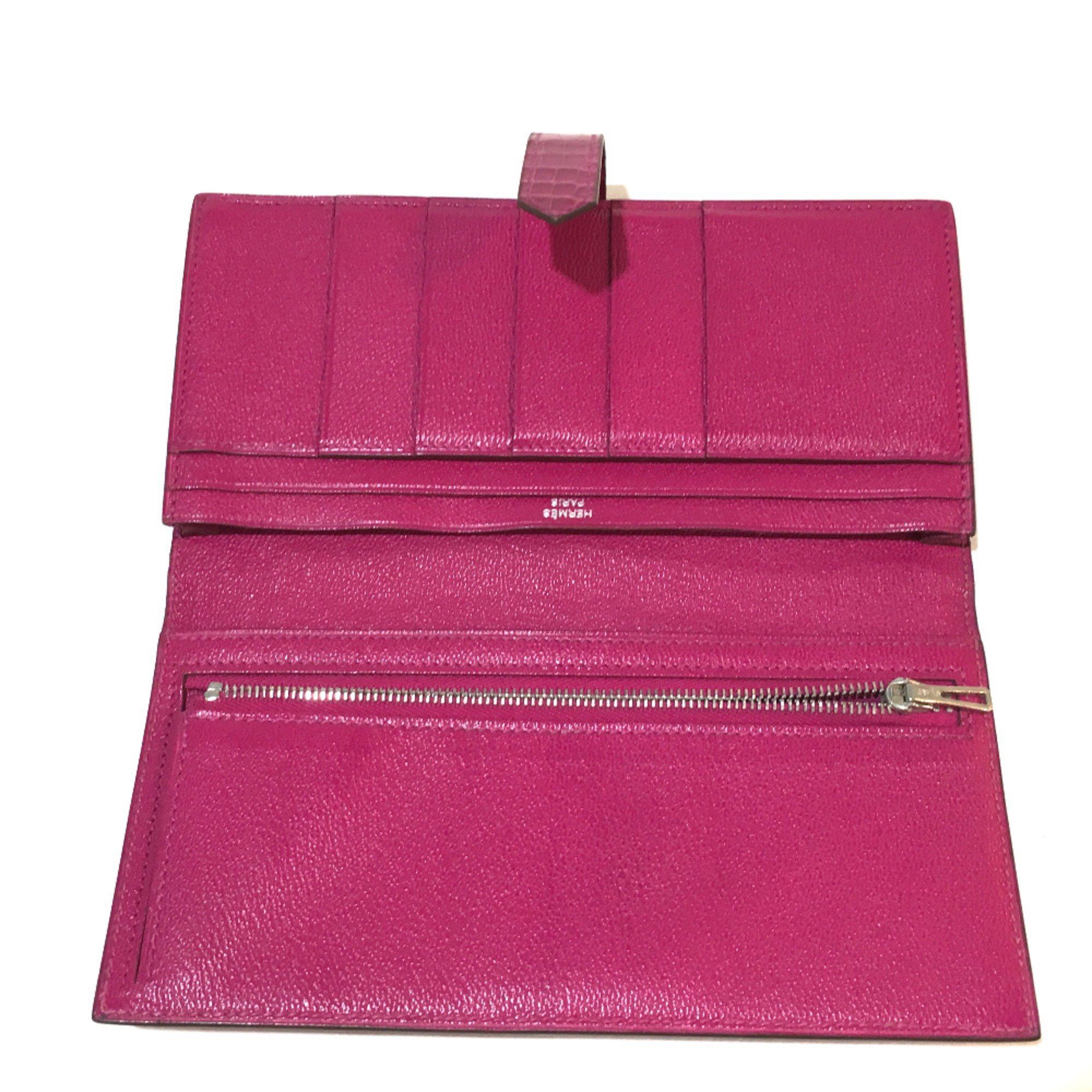 Hermes Hermes Bearn Souffle Bifold Long Wallet Rose Shepherd pink SilverHardware Size ONE SIZE - 7 Thumbnail