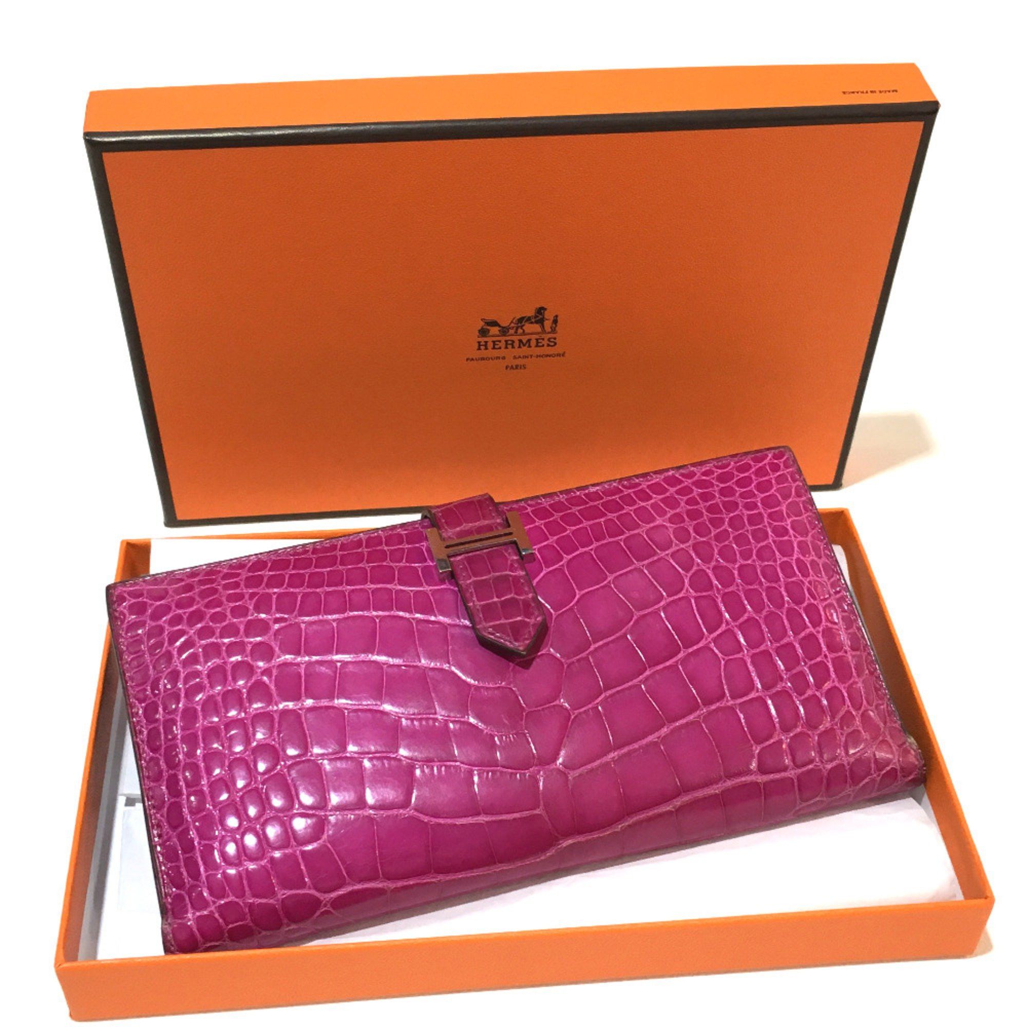 Hermes Hermes Bearn Souffle Bifold Long Wallet Rose Shepherd pink SilverHardware Size ONE SIZE - 11 Thumbnail