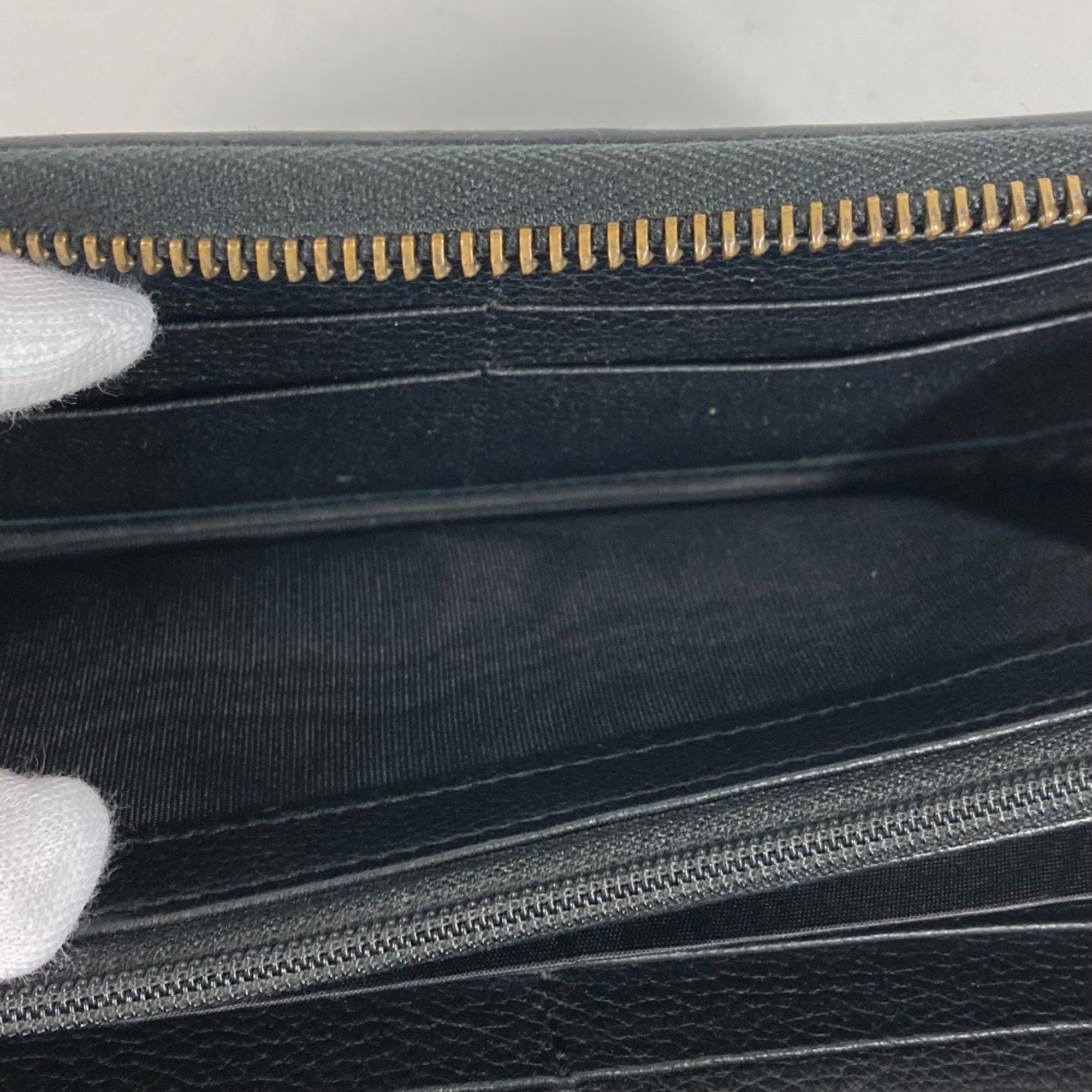 Gucci Gucci 496317 Long wallet Zip Around Long Wallet Black Size ONE SIZE - 12 Thumbnail