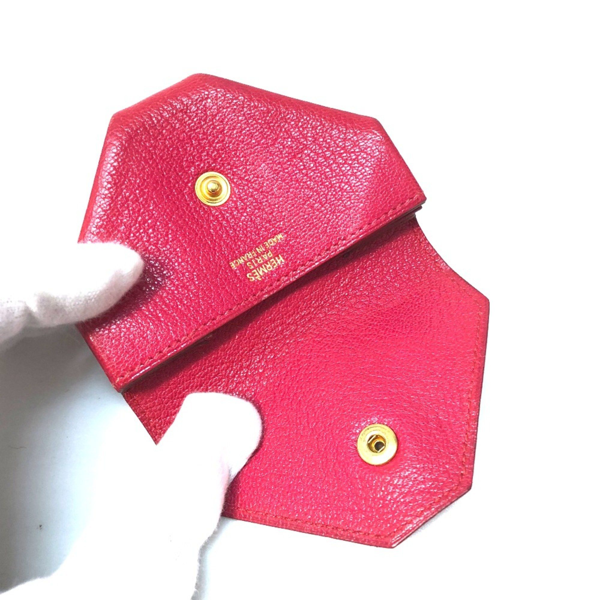 Hermes Hermes Le-Karan Yuit LE48 Coin Compartment coin purse pink Pink Based Size ONE SIZE - 5 Thumbnail