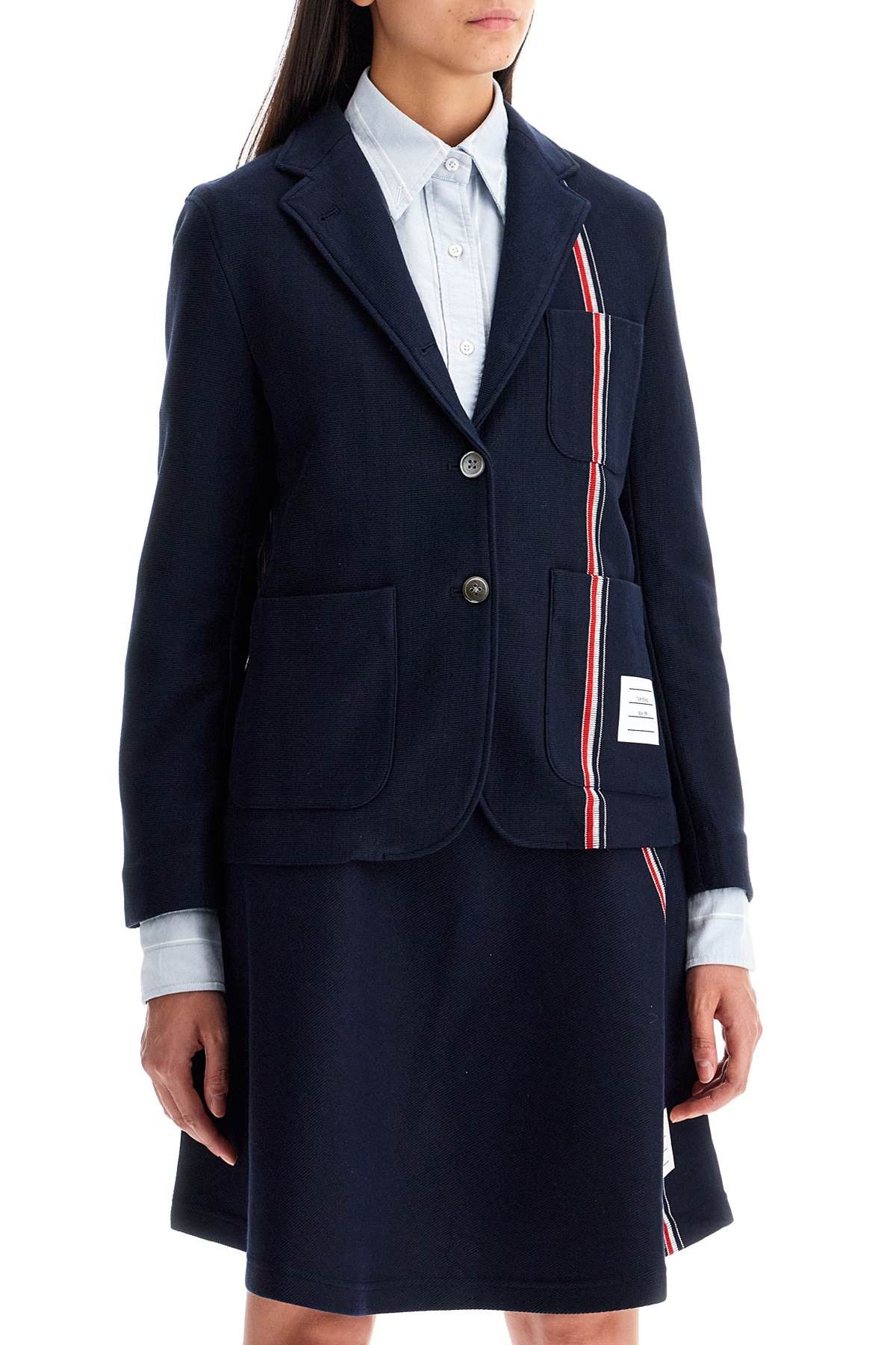 Thom Browne THOM BROWNE Single-Breasted Cotton Knit Jacket Size XS / US 0-2 / IT 36-38 - 2 Thumbnail