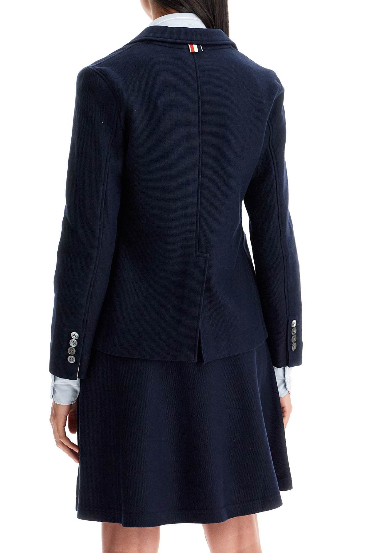 Thom Browne THOM BROWNE Single-Breasted Cotton Knit Jacket Size S / US 4 / IT 40 - 3 Thumbnail