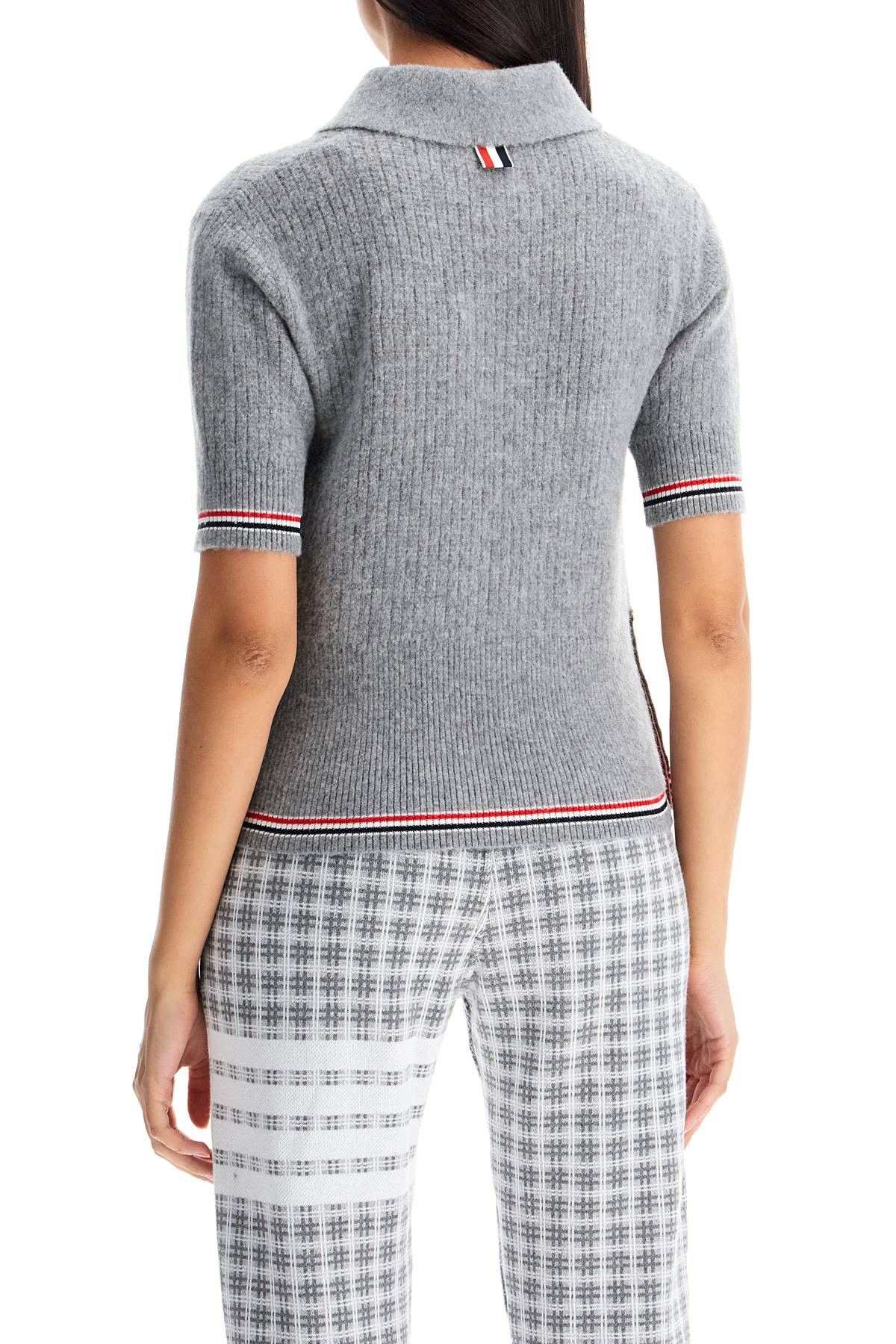 Thom Browne THOM BROWNE Short-Sleeved Merino Wool Polo Size S / US 4 / IT 40 - 3 Thumbnail