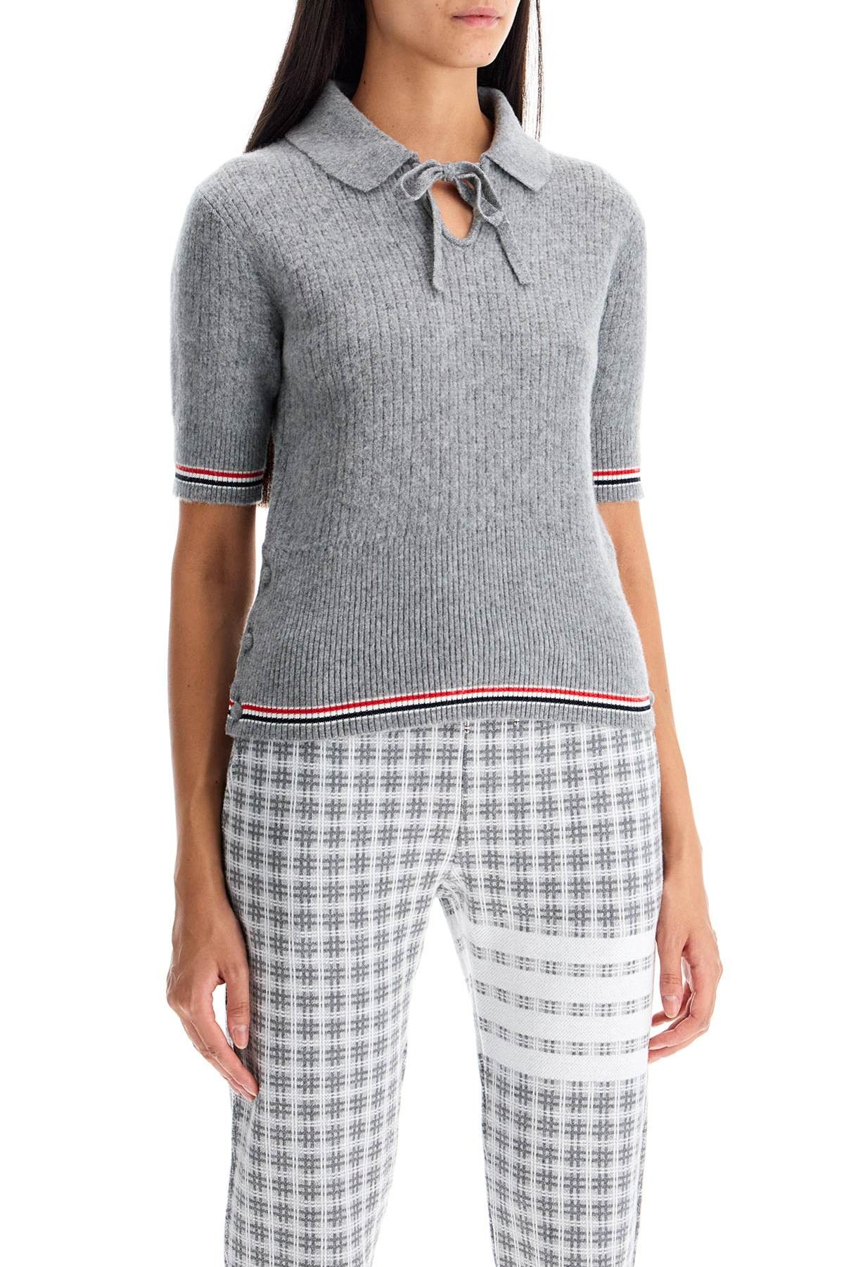 Thom Browne THOM BROWNE Short-Sleeved Merino Wool Polo Size S / US 4 / IT 40 - 2 Thumbnail