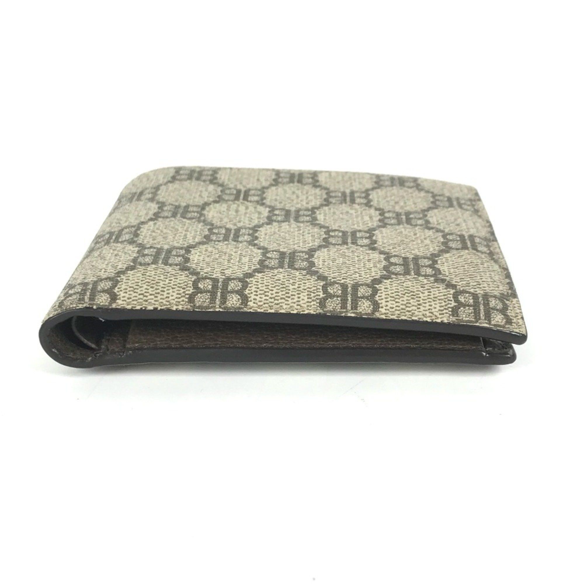 Gucci Gucci 680403 BALENCIAGA Balenciaga collaboration Compact wallet Folded wallet Beige Size ONE SIZE - 3 Thumbnail