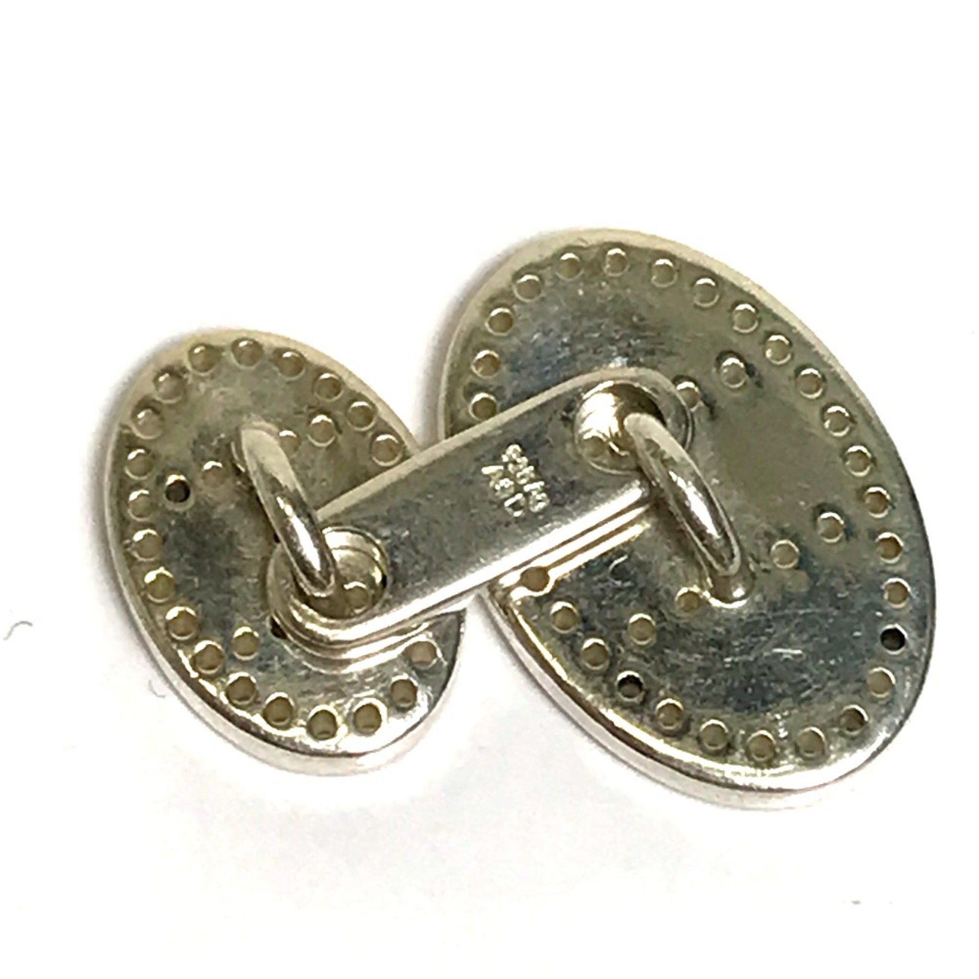 Hermes Hermes Punching logo H motif Cufflinks cufflinks cuffs Silver Size ONE SIZE - 6 Thumbnail