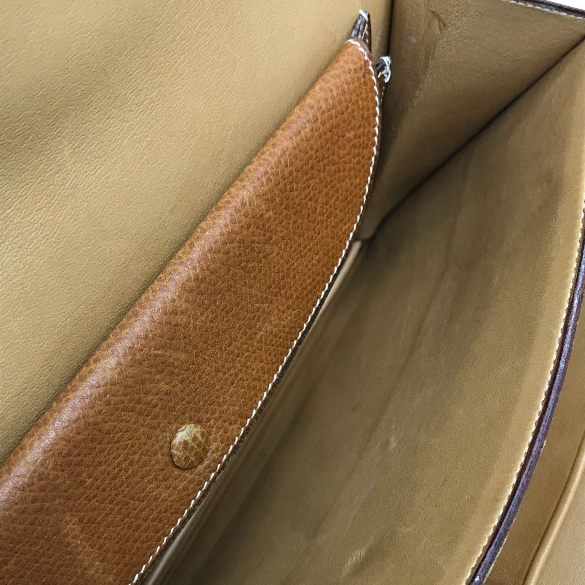 Hermes Hermes Bag Width Hand Bag Brown GoldHardware Size ONE SIZE - 10 Thumbnail