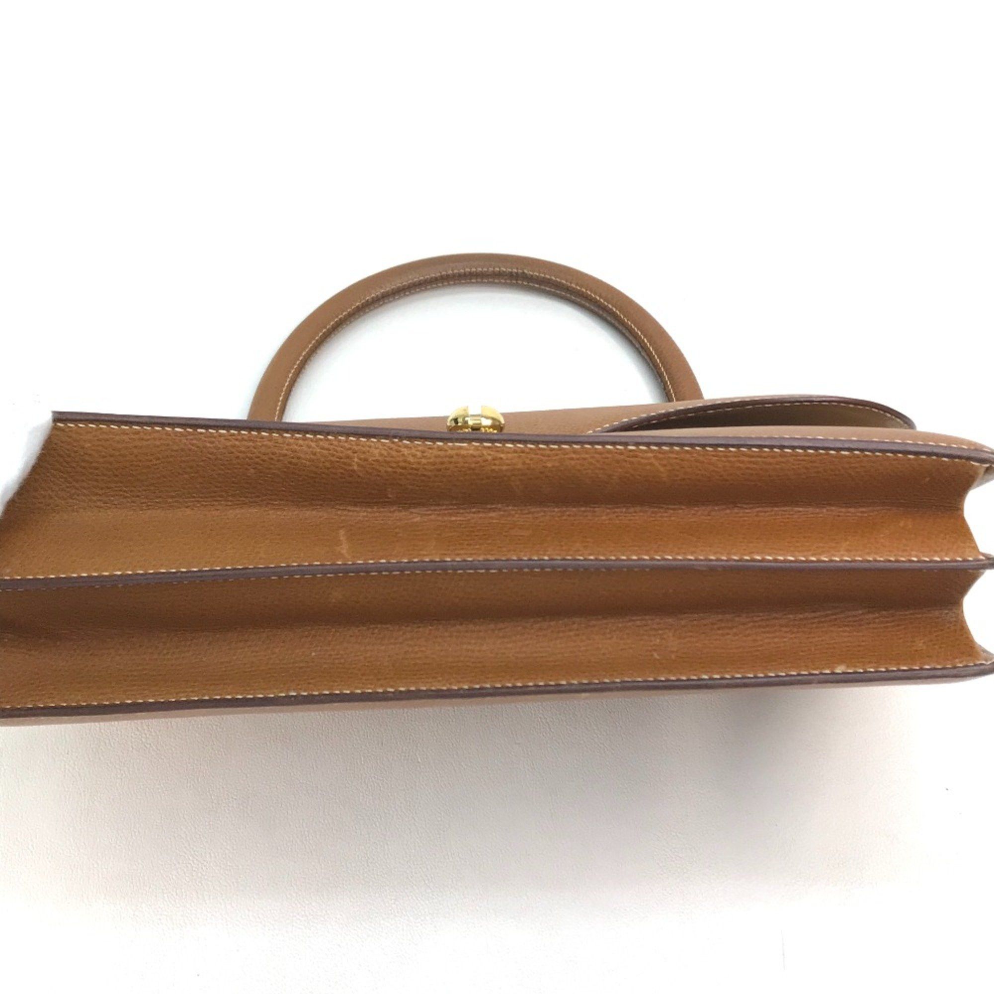 Hermes Hermes Bag Width Hand Bag Brown GoldHardware Size ONE SIZE - 3 Thumbnail
