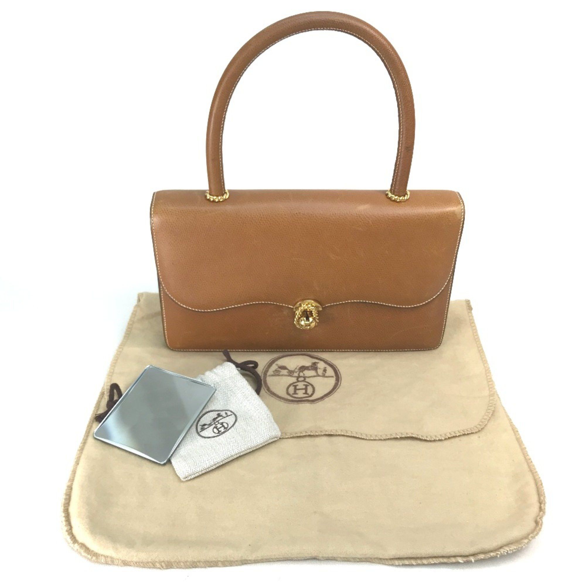 Hermes Hermes Bag Width Hand Bag Brown GoldHardware Size ONE SIZE - 13 Thumbnail