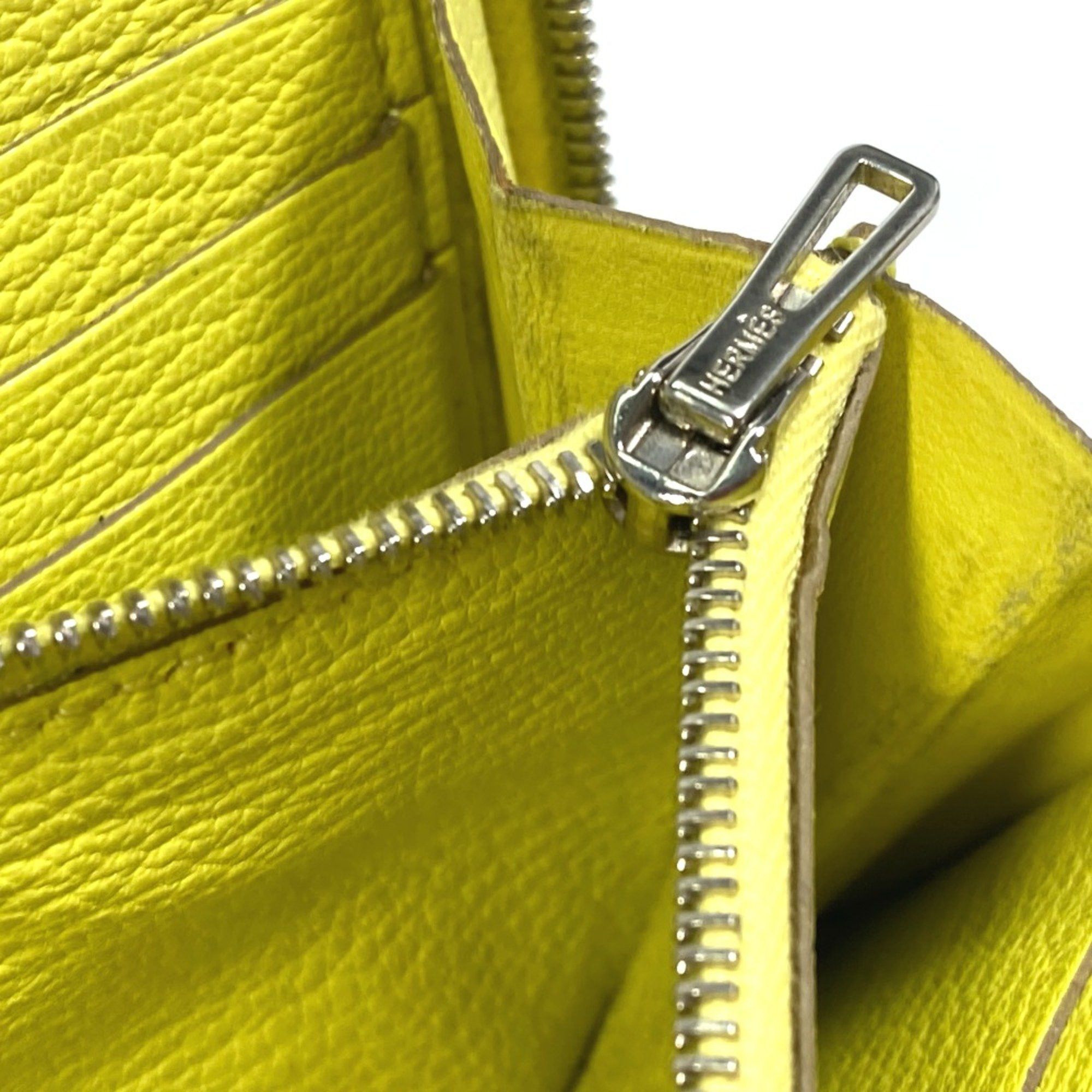 Hermes Hermes Long wallet Zip Around Long Wallet yellow Size ONE SIZE - 13 Thumbnail