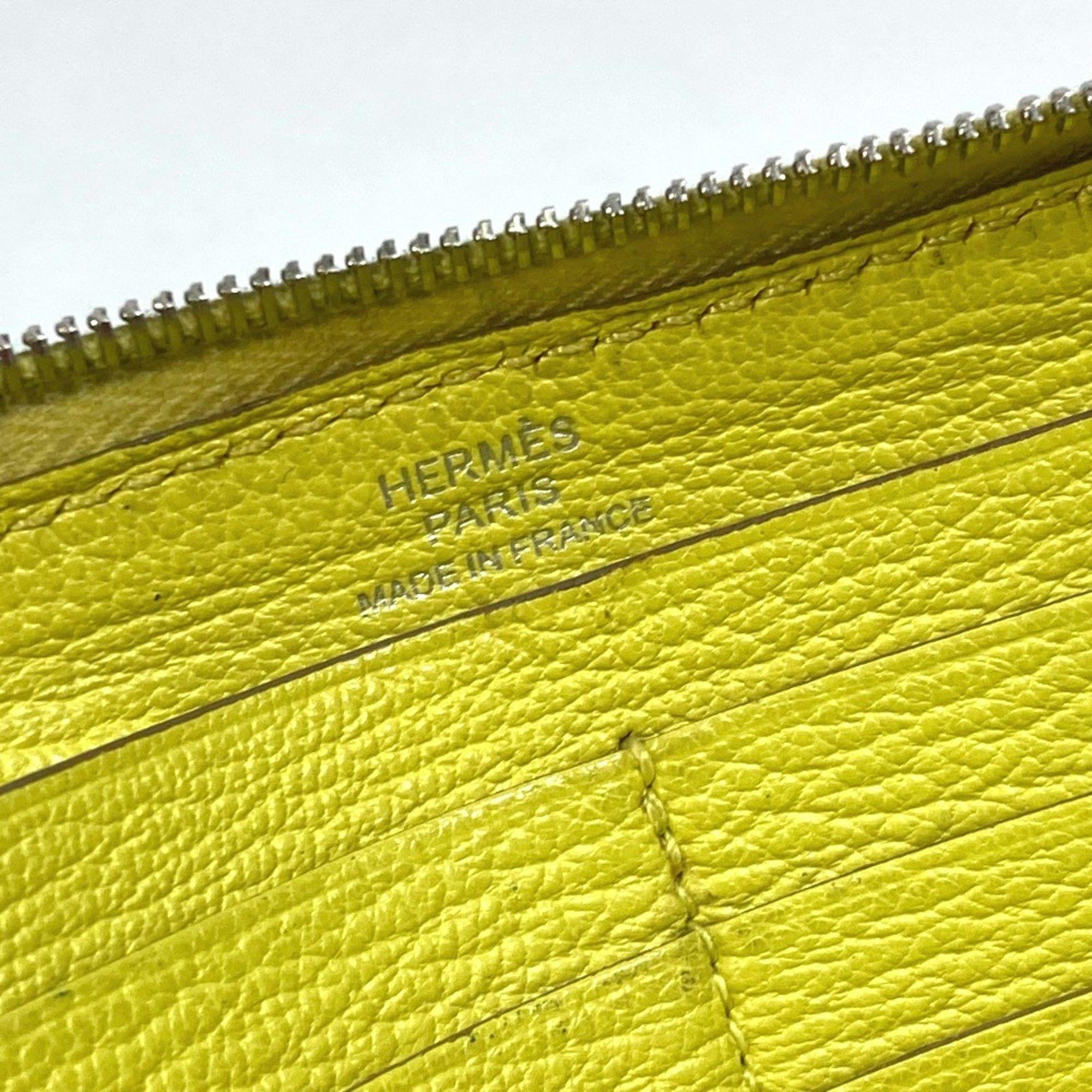 Hermes Hermes Long wallet Zip Around Long Wallet yellow Size ONE SIZE - 10 Thumbnail