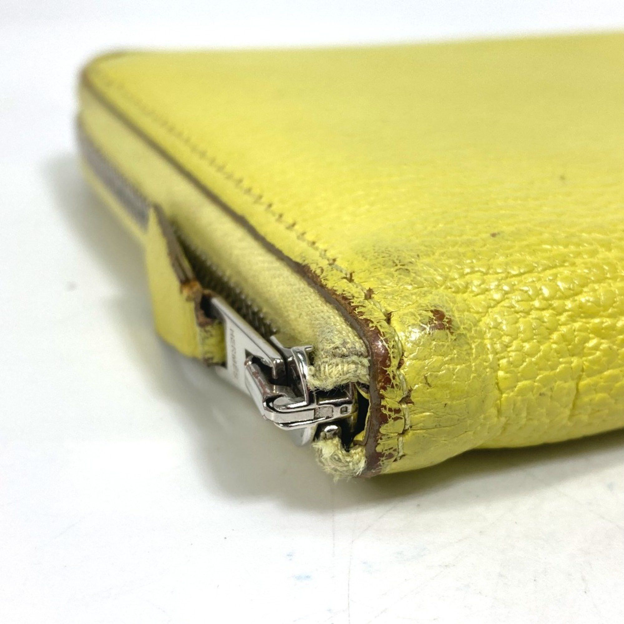 Hermes Hermes Long wallet Zip Around Long Wallet yellow Size ONE SIZE - 4 Thumbnail