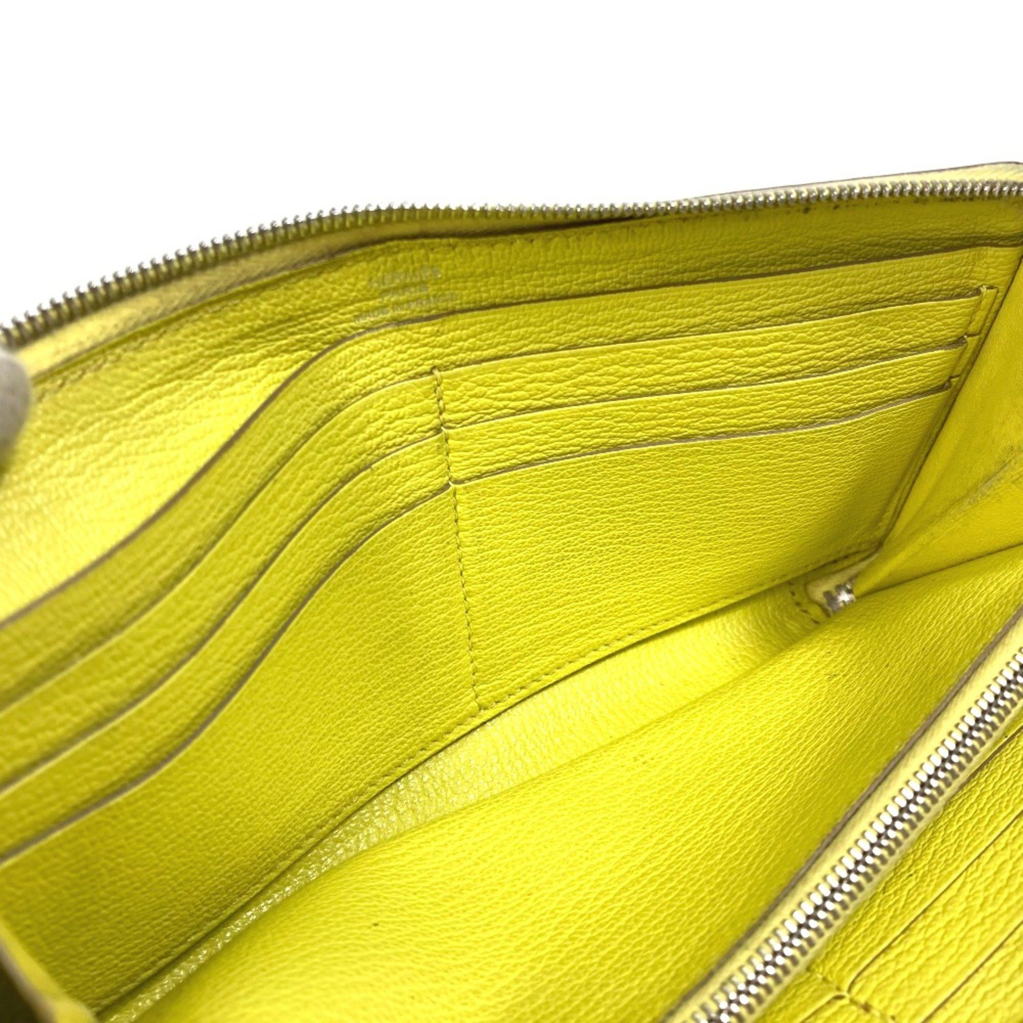 Hermes Hermes Long wallet Zip Around Long Wallet yellow Size ONE SIZE - 9 Thumbnail