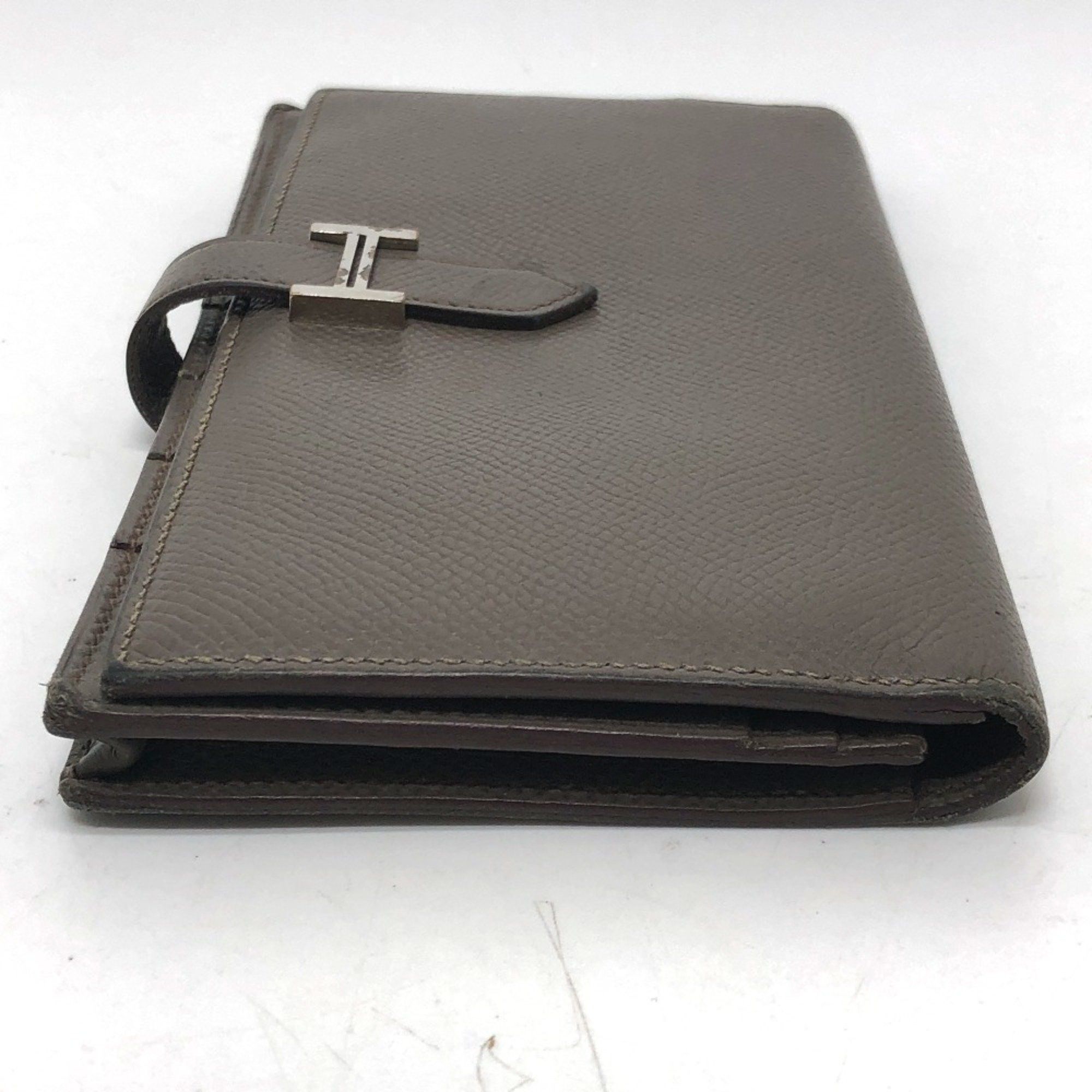 Hermes Hermes HHardware Two fold Long Wallet Etain Gray Based Size ONE SIZE - 4 Thumbnail