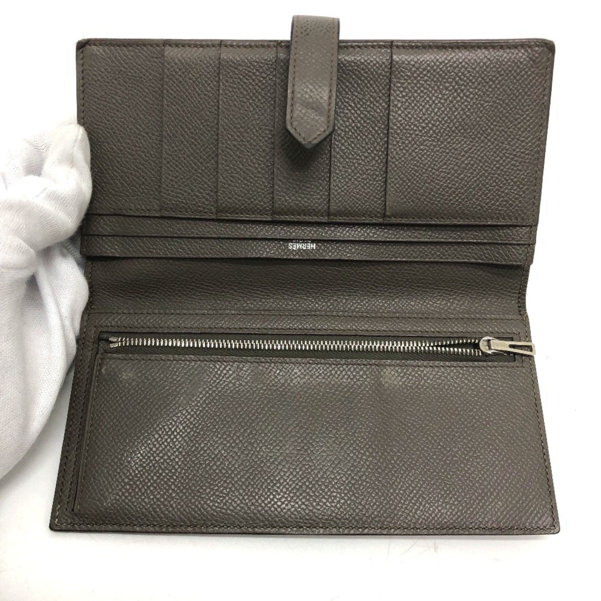 Hermes Hermes HHardware Two fold Long Wallet Etain Gray Based Size ONE SIZE - 10 Thumbnail