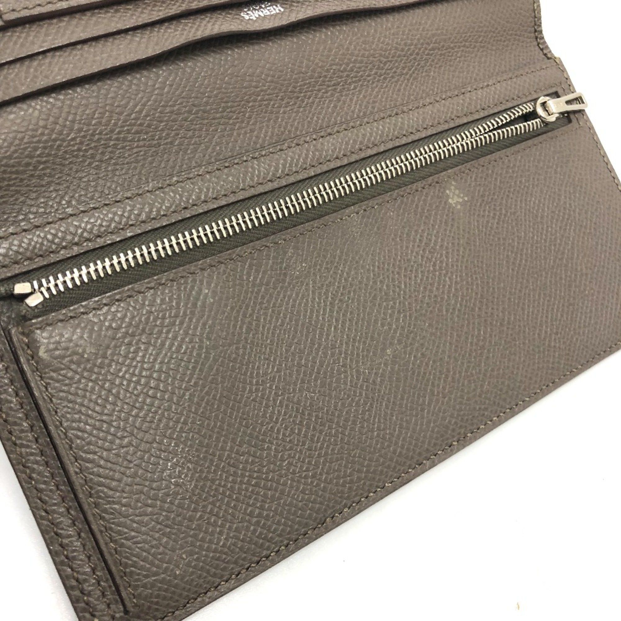Hermes Hermes HHardware Two fold Long Wallet Etain Gray Based Size ONE SIZE - 6 Thumbnail