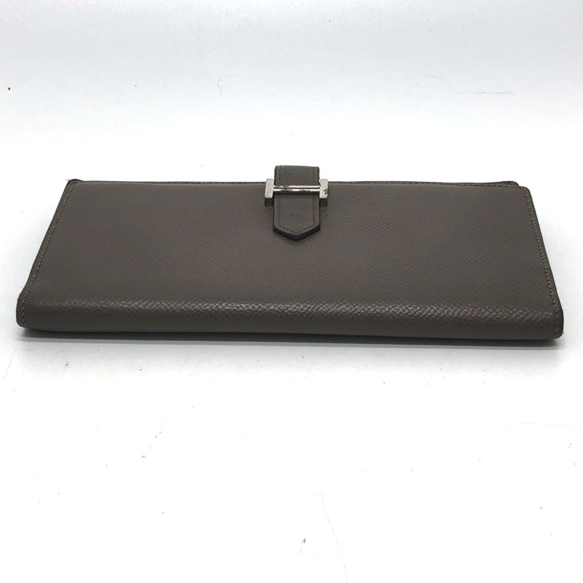Hermes Hermes HHardware Two fold Long Wallet Etain Gray Based Size ONE SIZE - 5 Thumbnail