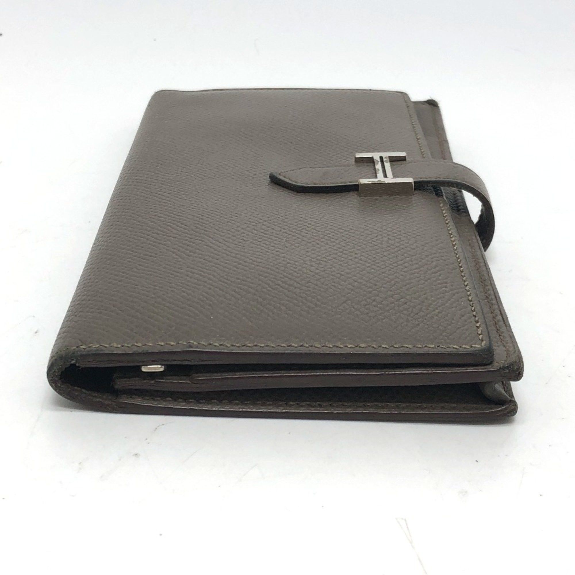 Hermes Hermes HHardware Two fold Long Wallet Etain Gray Based Size ONE SIZE - 3 Thumbnail