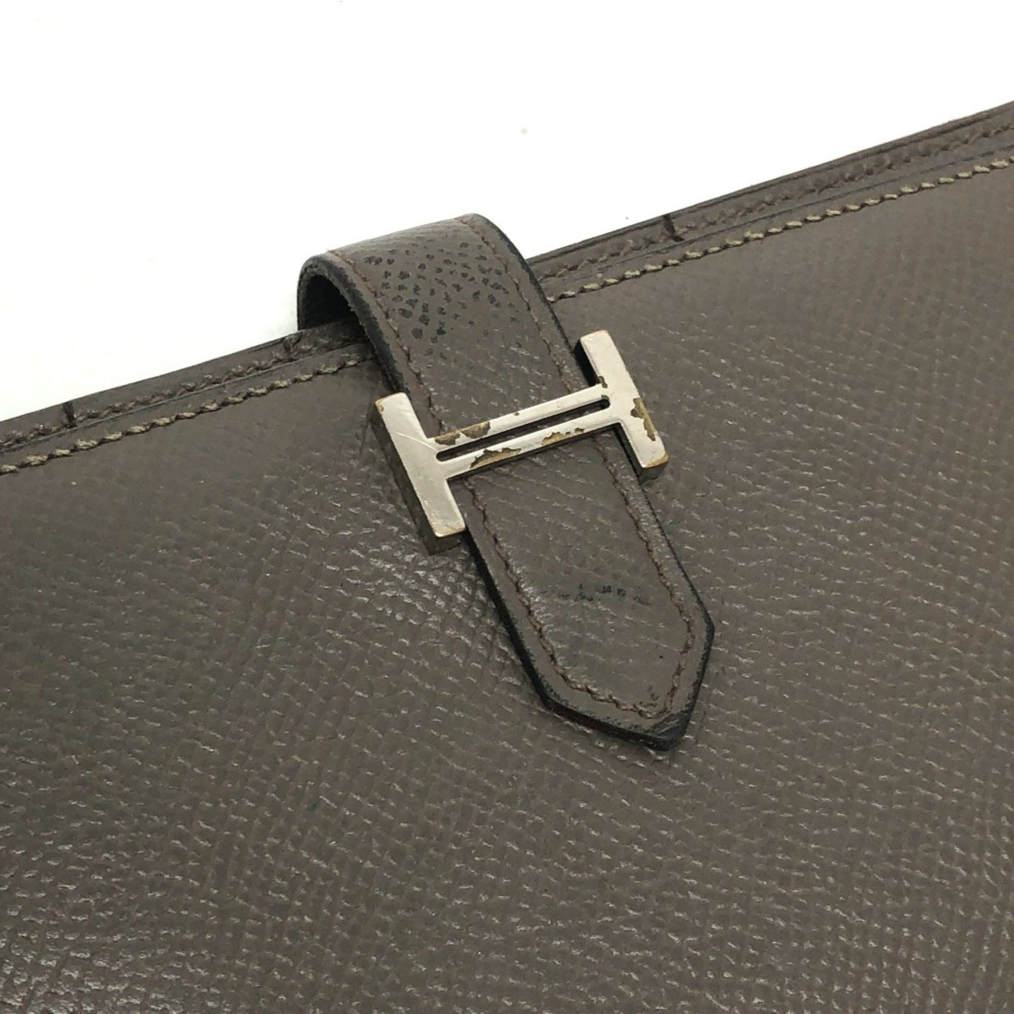 Hermes Hermes HHardware Two fold Long Wallet Etain Gray Based Size ONE SIZE - 9 Thumbnail