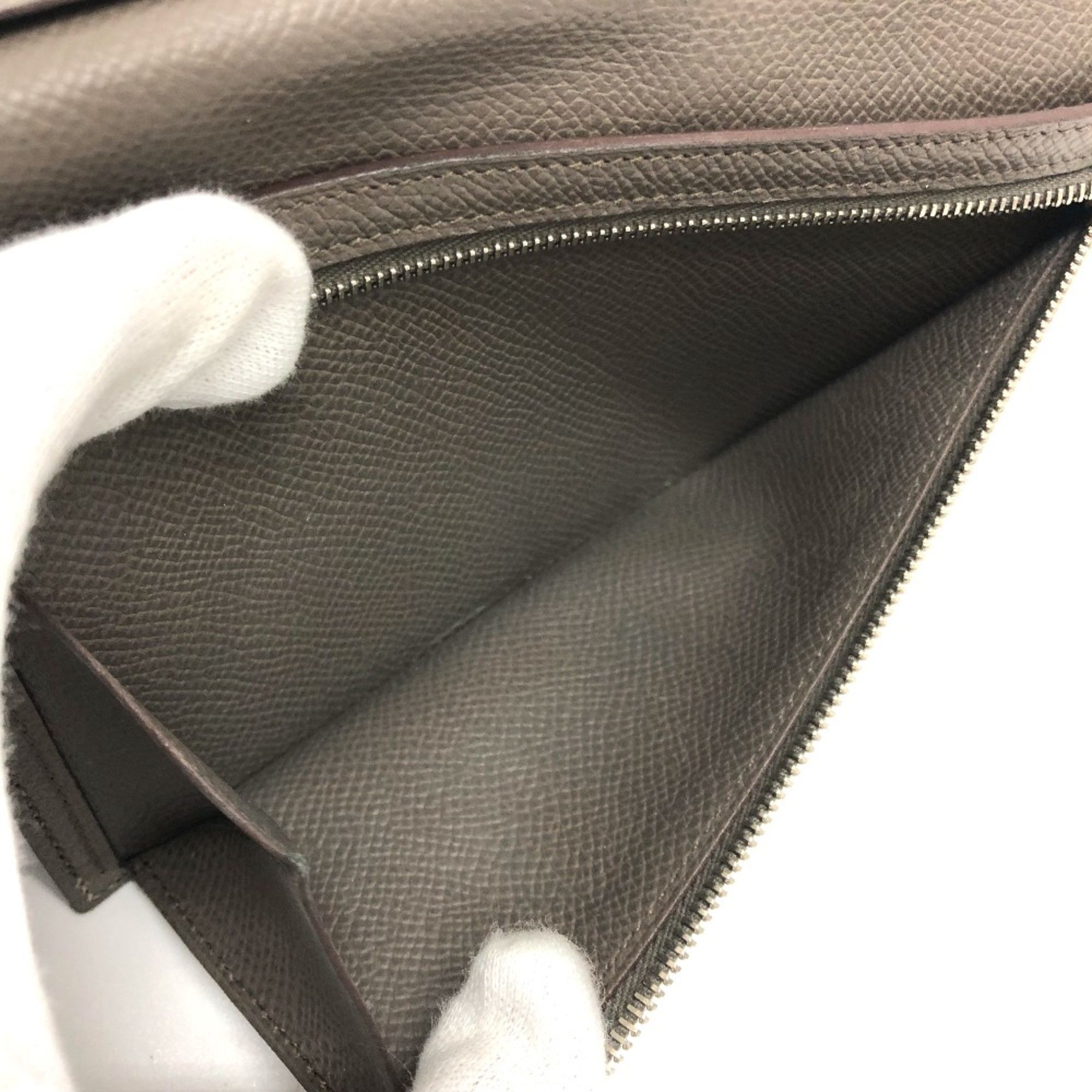Hermes Hermes HHardware Two fold Long Wallet Etain Gray Based Size ONE SIZE - 12 Thumbnail