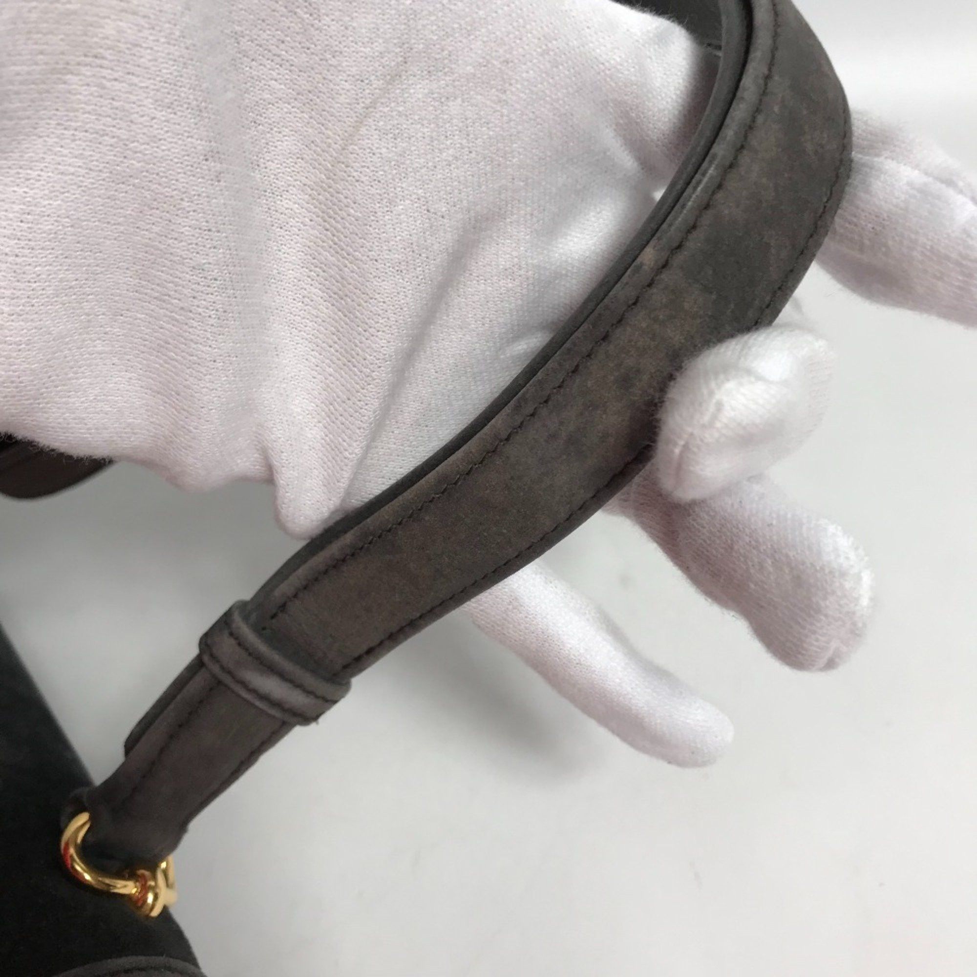 Hermes Hermes Shawl vintage Hand Bag Shoulder Bag Gray Based/Navy Based GoldHardware Size ONE SIZE - 8 Thumbnail