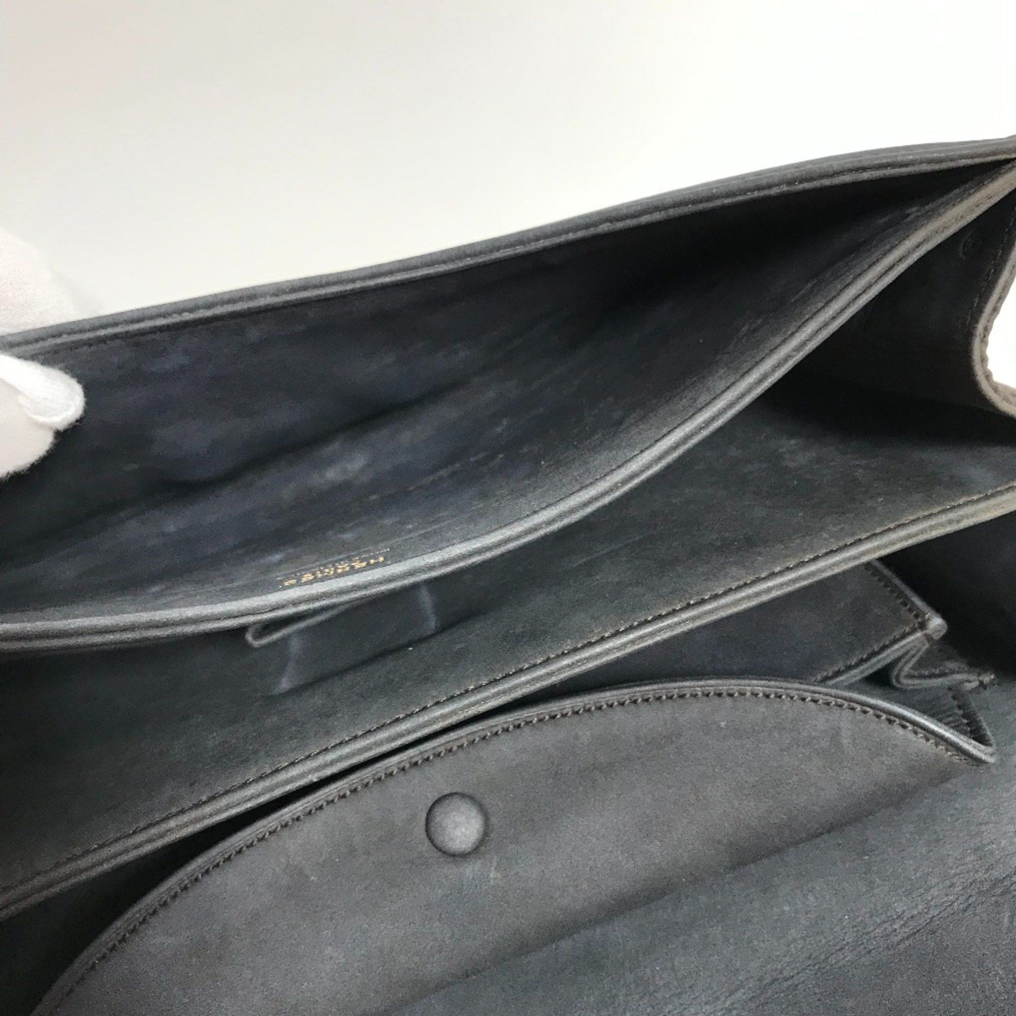 Hermes Hermes Shawl vintage Hand Bag Shoulder Bag Gray Based/Navy Based GoldHardware Size ONE SIZE - 15 Thumbnail