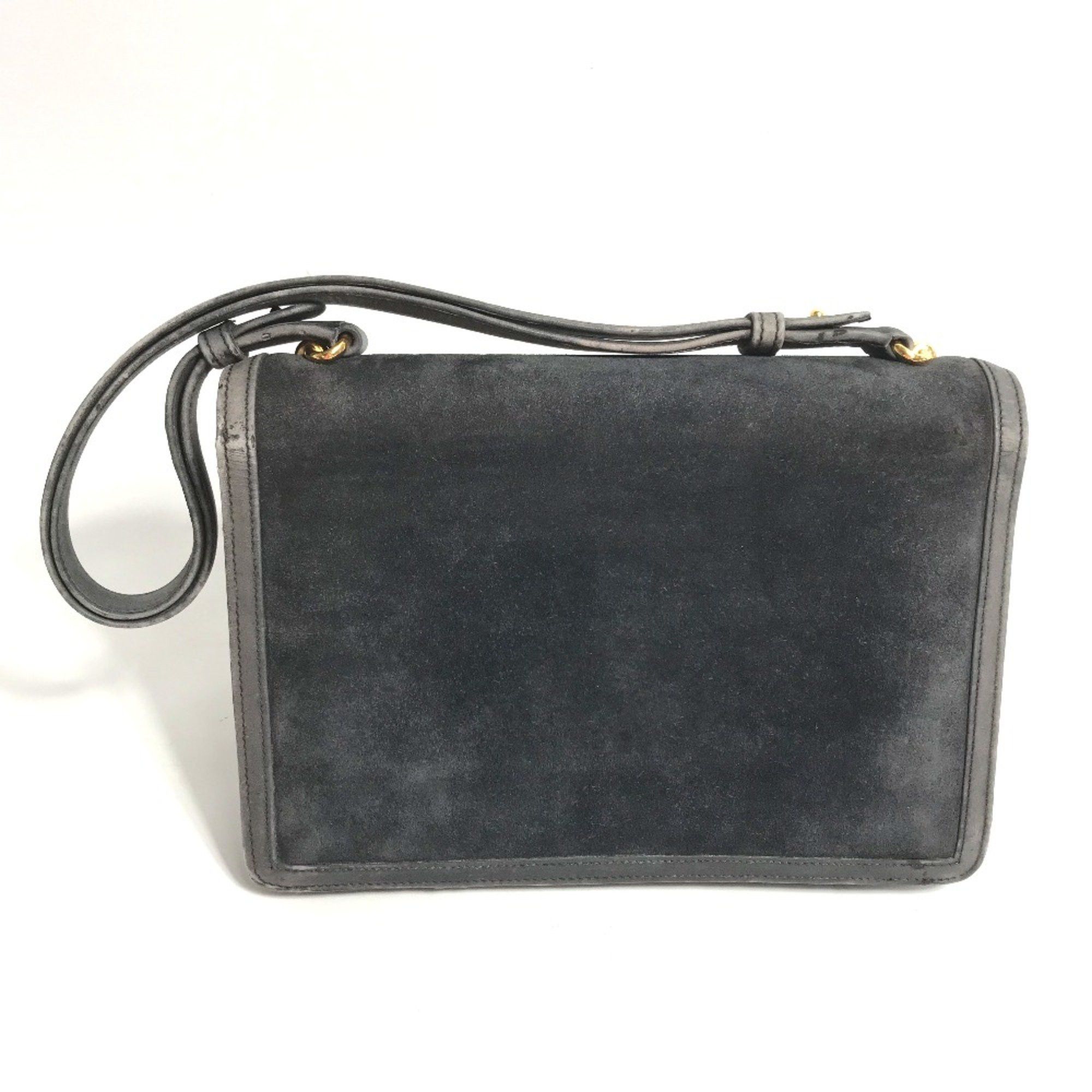 Hermes Hermes Shawl vintage Hand Bag Shoulder Bag Gray Based/Navy Based GoldHardware Size ONE SIZE - 2 Thumbnail