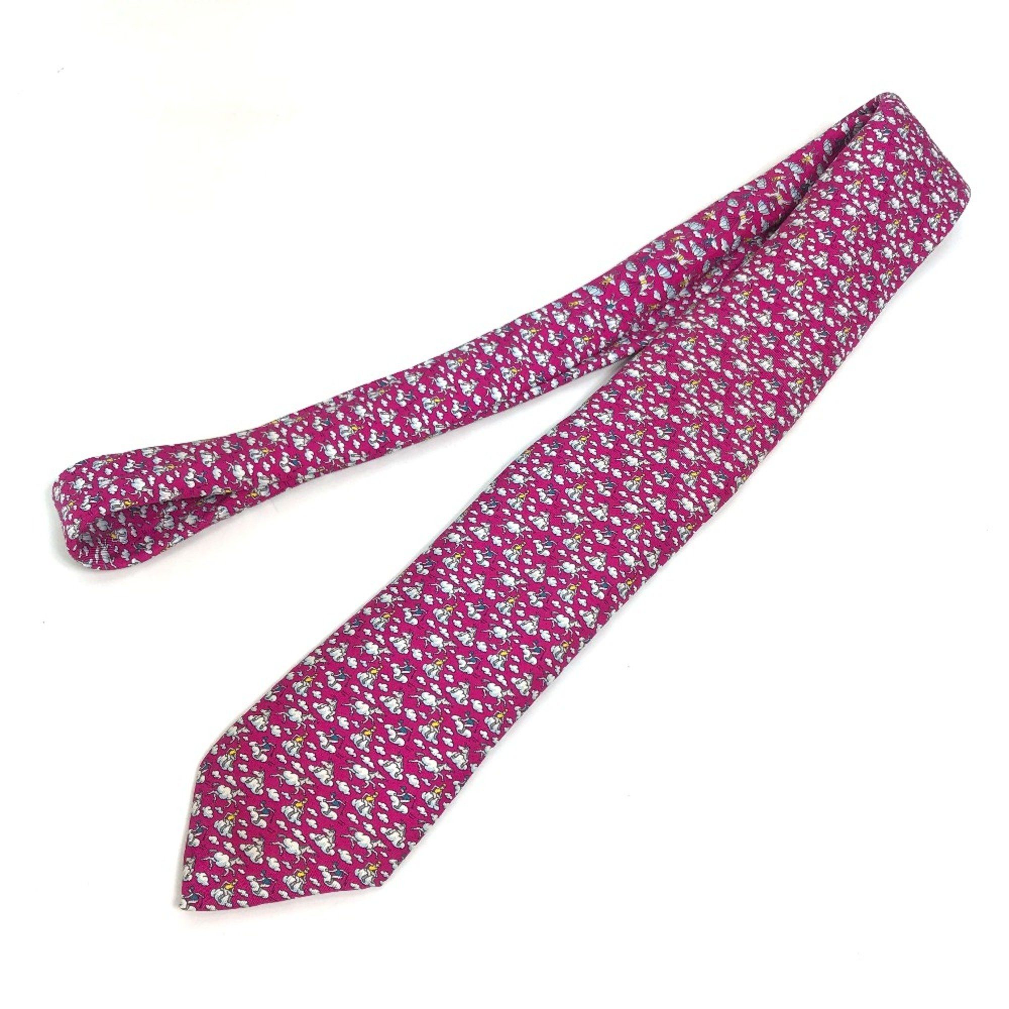 Hermes Hermes cloud hose Fashion Accessories Necktie Purple Based Size ONE SIZE - 2 Thumbnail