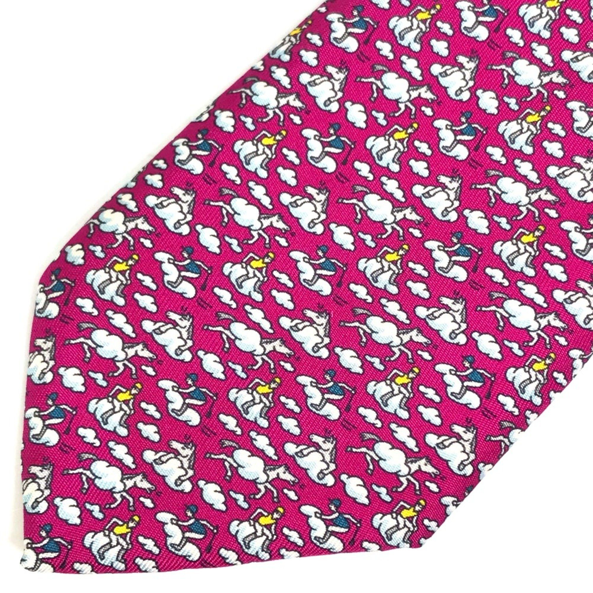 Hermes Hermes cloud hose Fashion Accessories Necktie Purple Based Size ONE SIZE - 9 Thumbnail