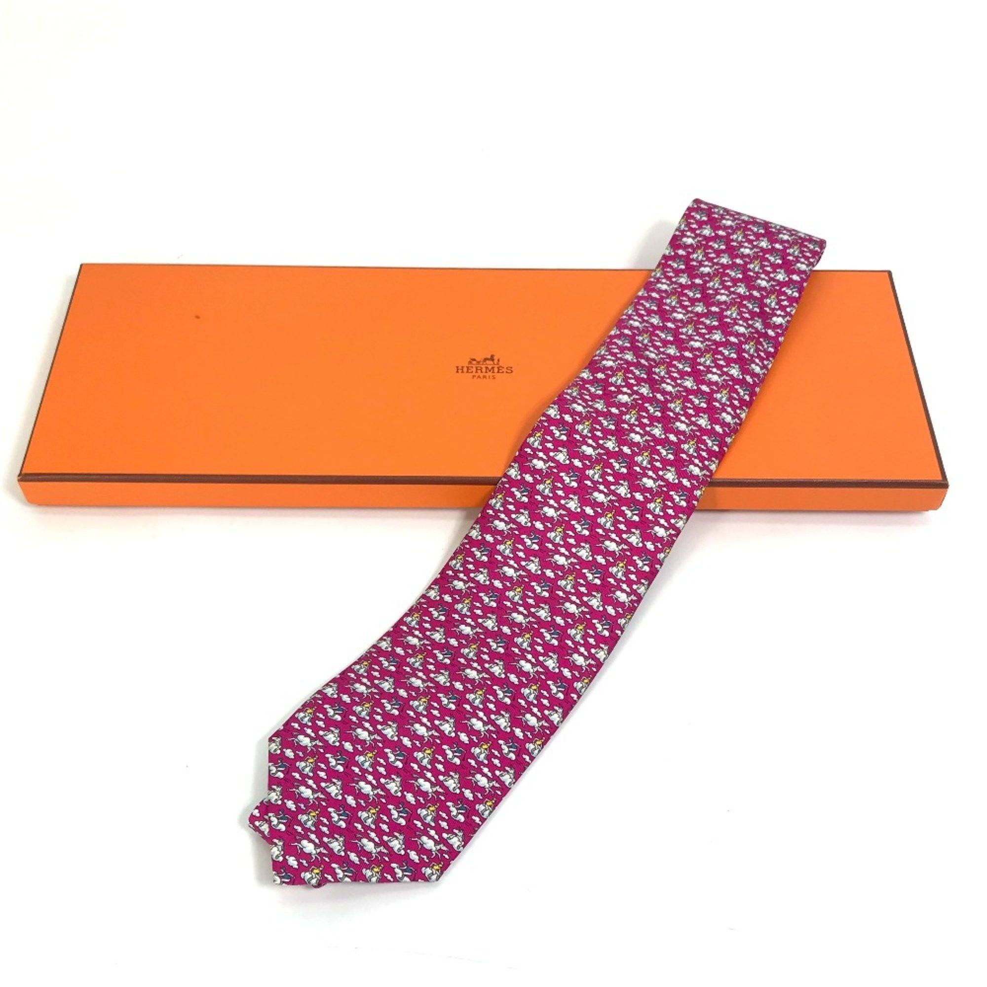 Hermes Hermes cloud hose Fashion Accessories Necktie Purple Based Size ONE SIZE - 14 Thumbnail