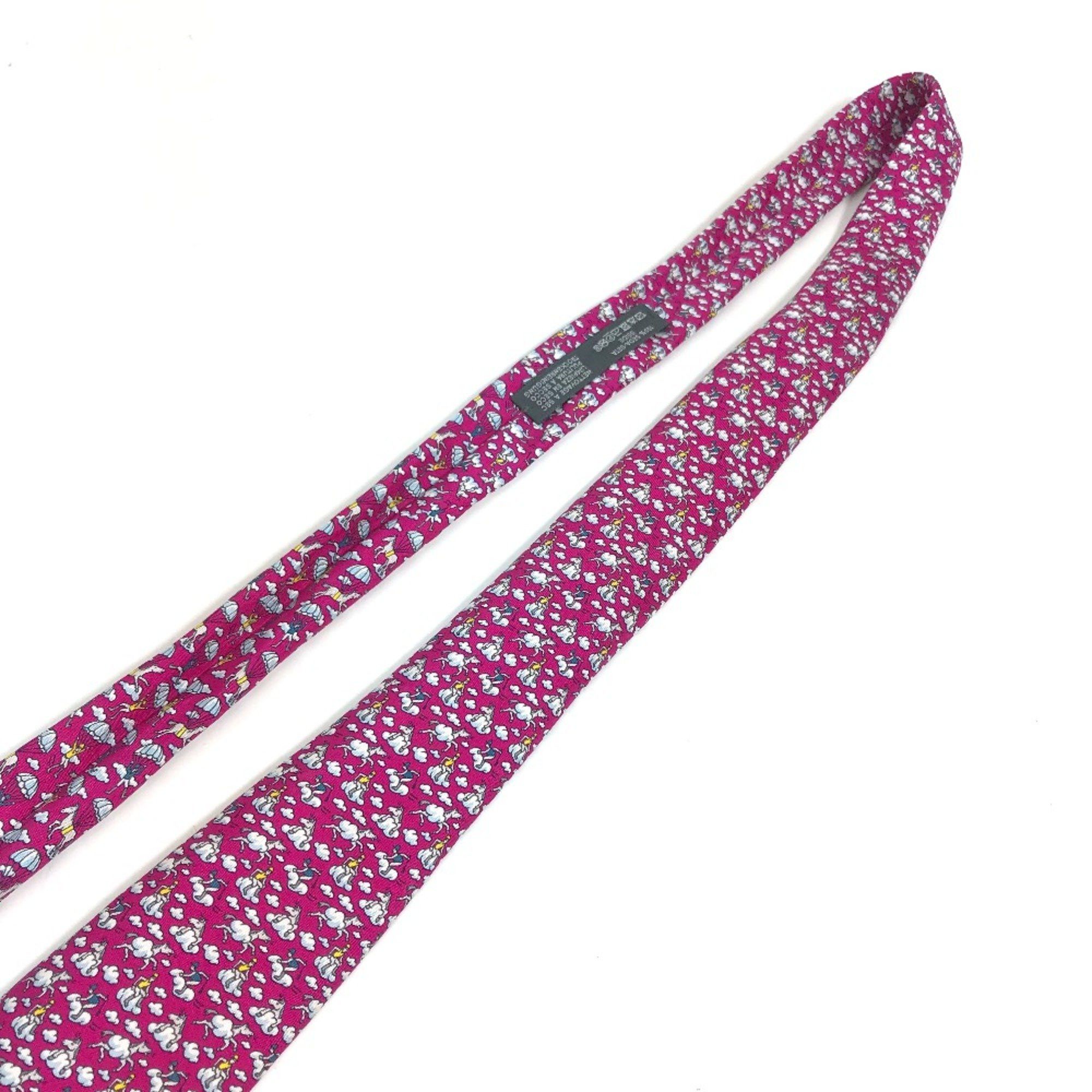 Hermes Hermes cloud hose Fashion Accessories Necktie Purple Based Size ONE SIZE - 6 Thumbnail