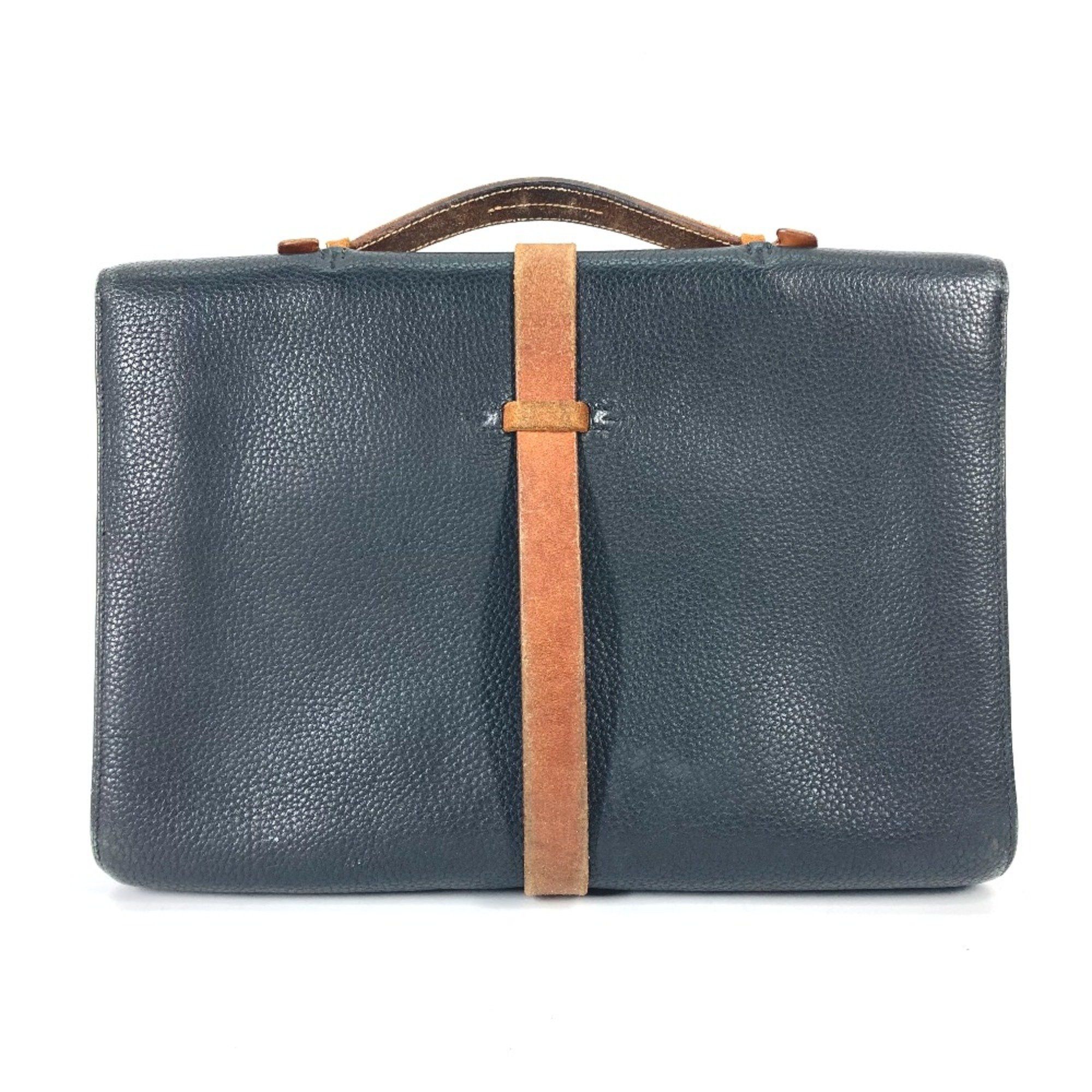 Hermes Hermes Bag Hand Bag Business bag Black Brown Size ONE SIZE - 2 Thumbnail