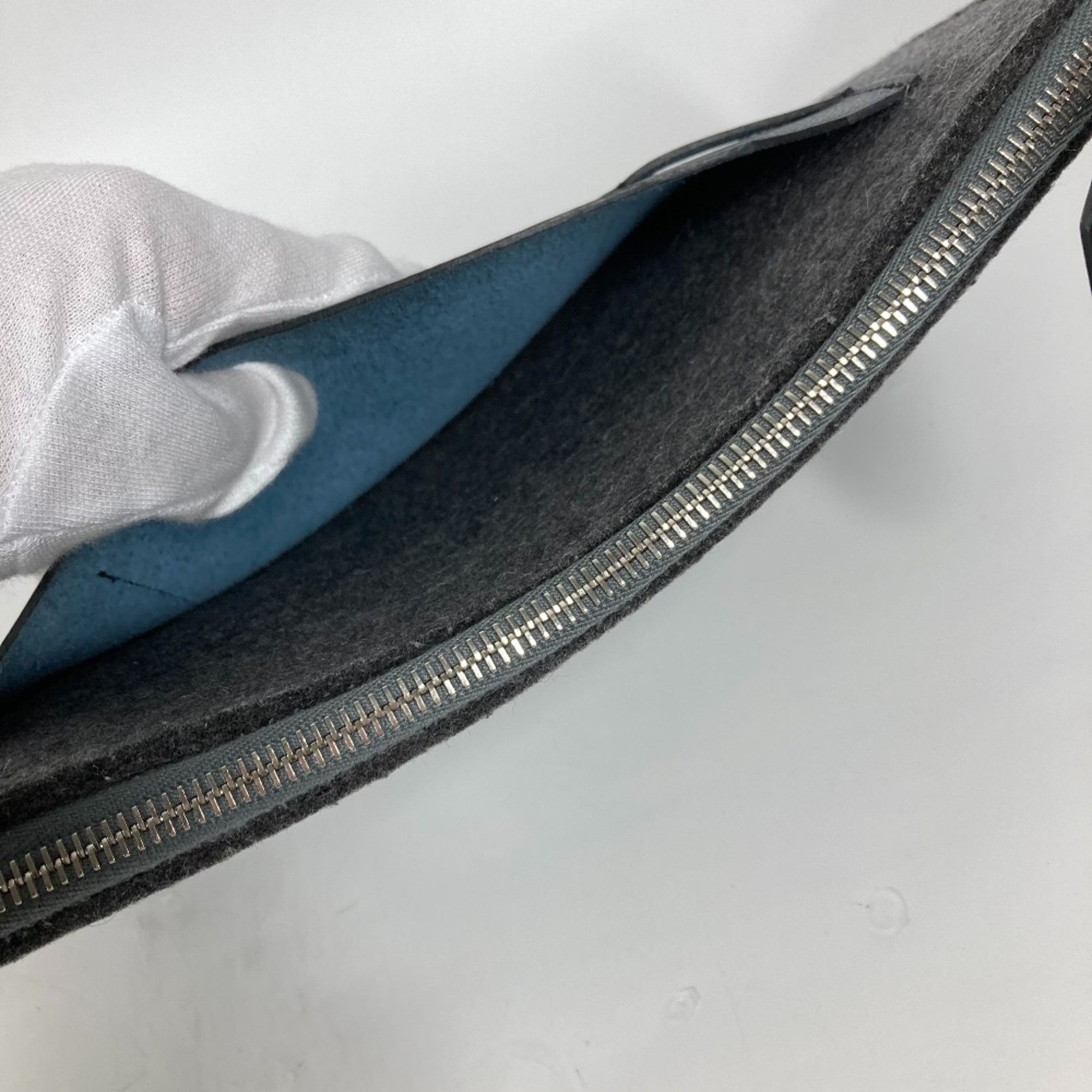 Hermes Hermes Bag Pouch Bicolor Clutch bag gray Navy Size ONE SIZE - 9 Thumbnail