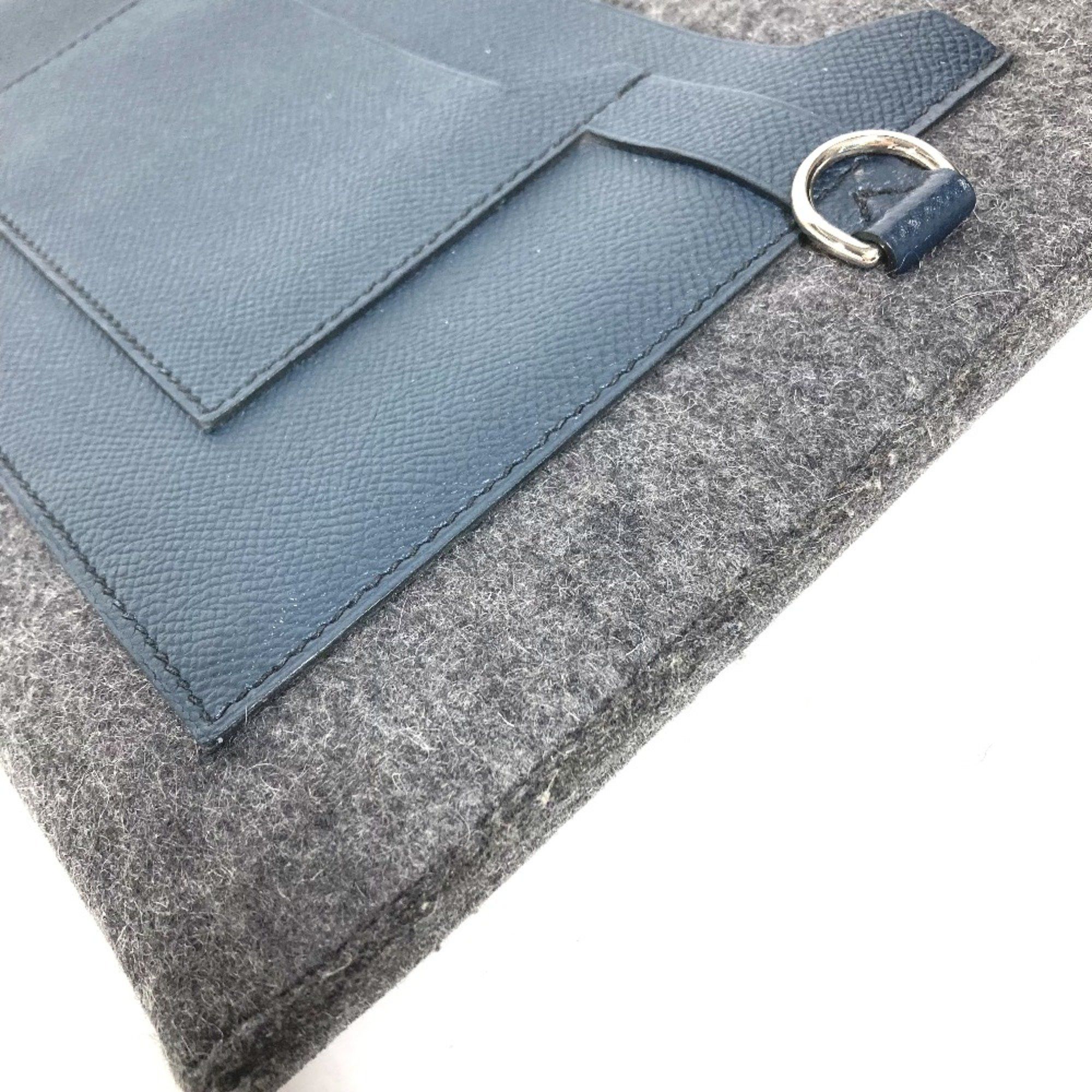 Hermes Hermes Bag Pouch Bicolor Clutch bag gray Navy Size ONE SIZE - 7 Thumbnail