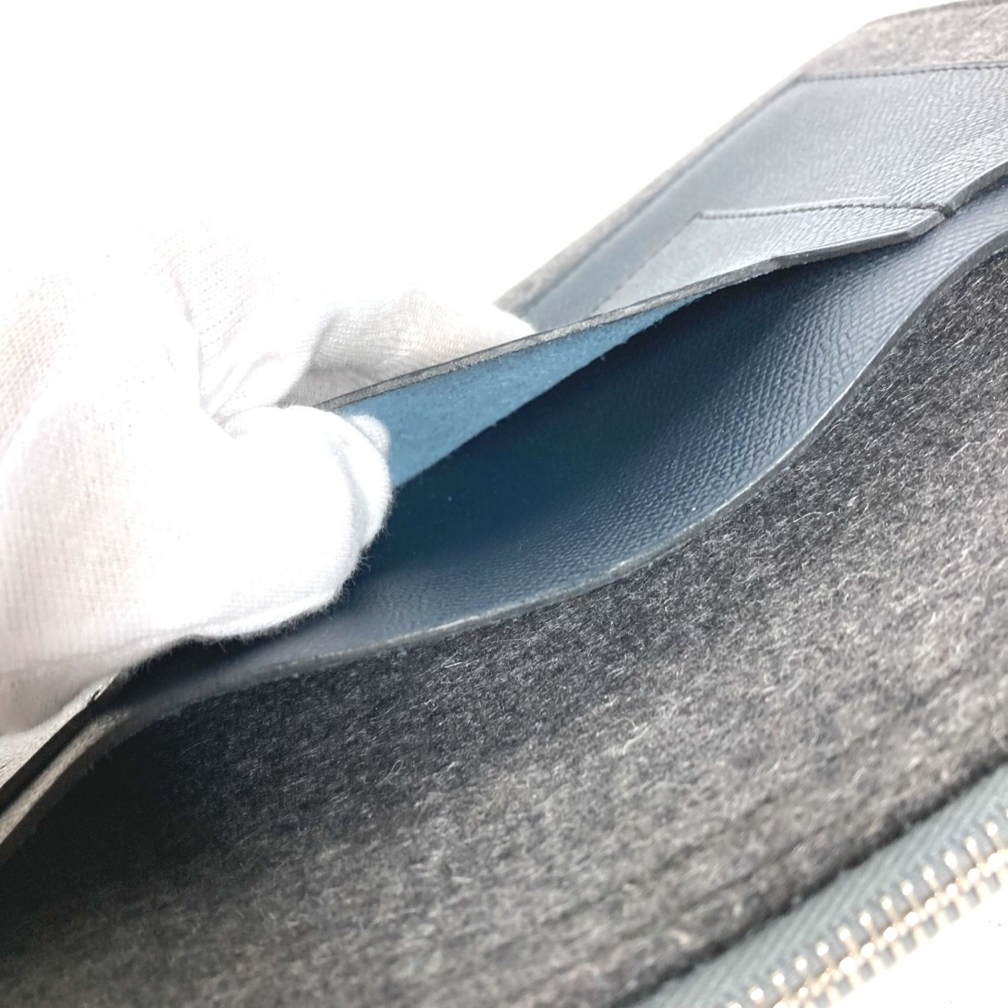 Hermes Hermes Bag Pouch Bicolor Clutch bag gray Navy Size ONE SIZE - 8 Thumbnail
