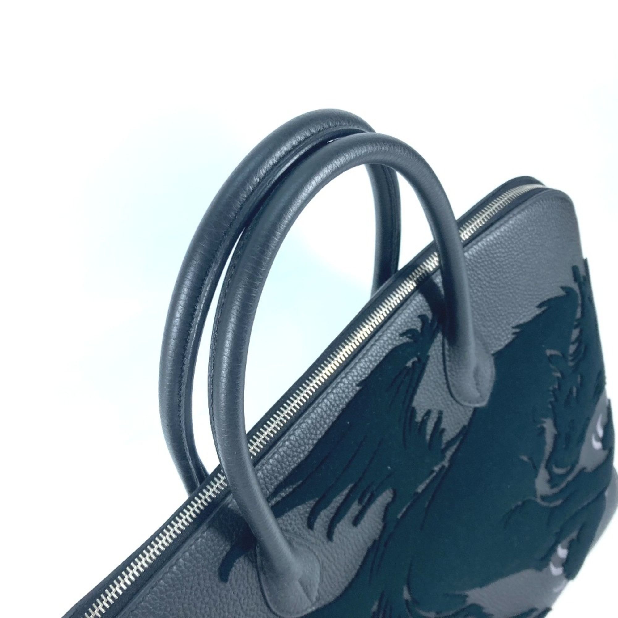 Hermes Hermes Bag Hand Bag Tote Bag Black x Blue Run Black SilverHardware Size ONE SIZE - 9 Thumbnail
