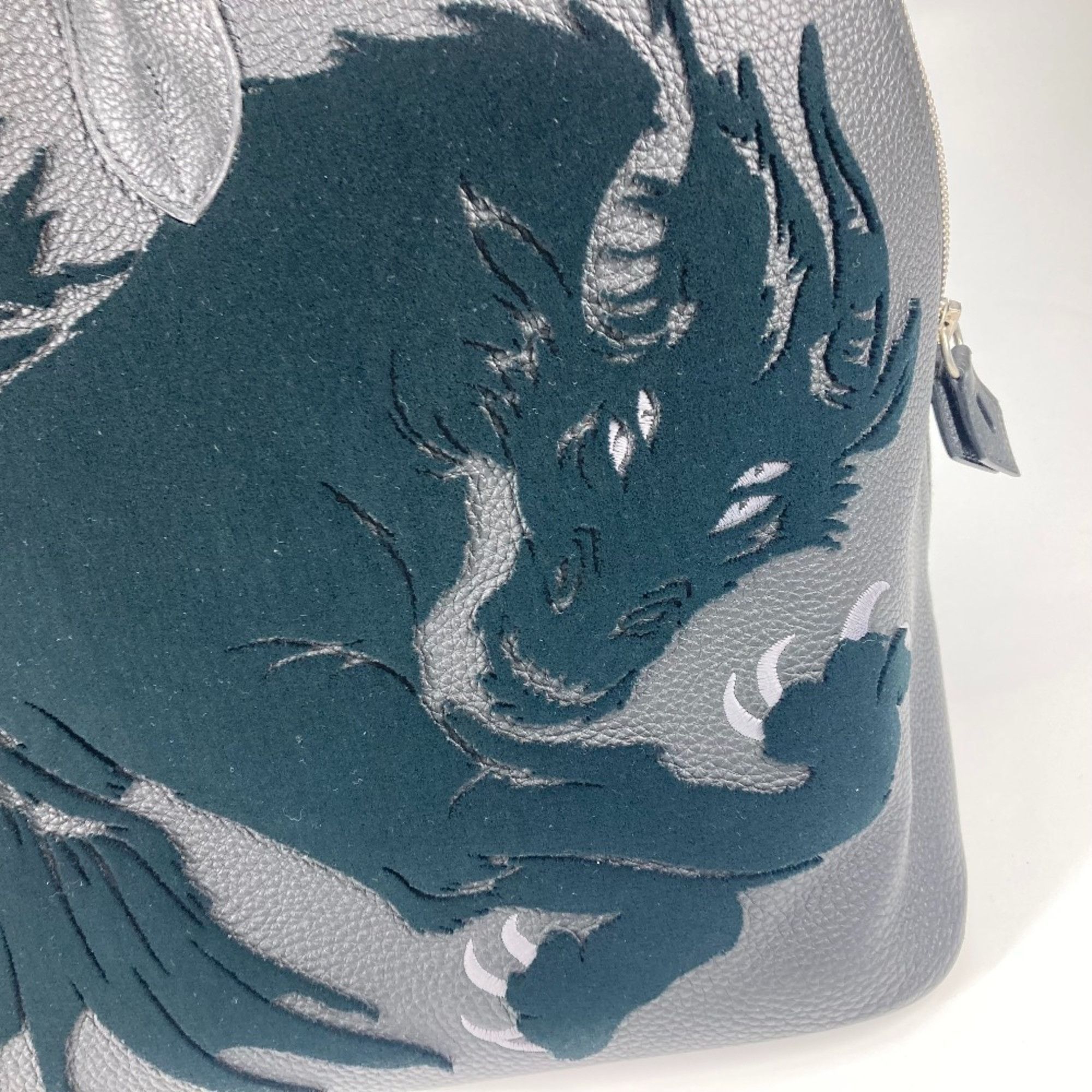 Hermes Hermes Bag Hand Bag Tote Bag Black x Blue Run Black SilverHardware Size ONE SIZE - 14 Thumbnail