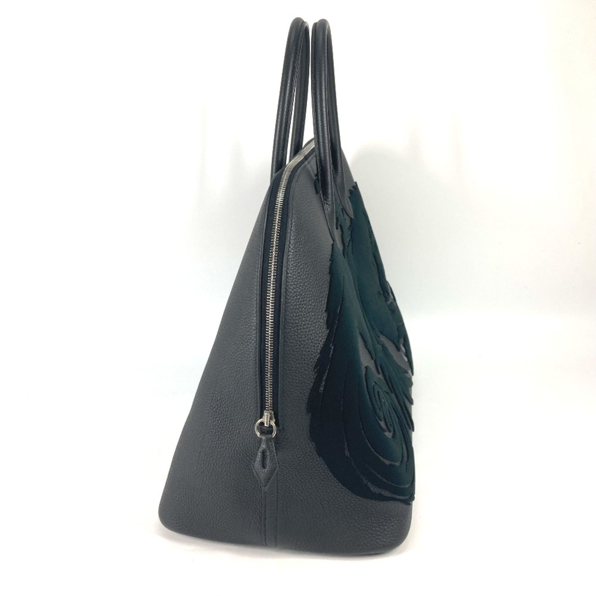 Hermes Hermes Bag Hand Bag Tote Bag Black x Blue Run Black SilverHardware Size ONE SIZE - 3 Thumbnail
