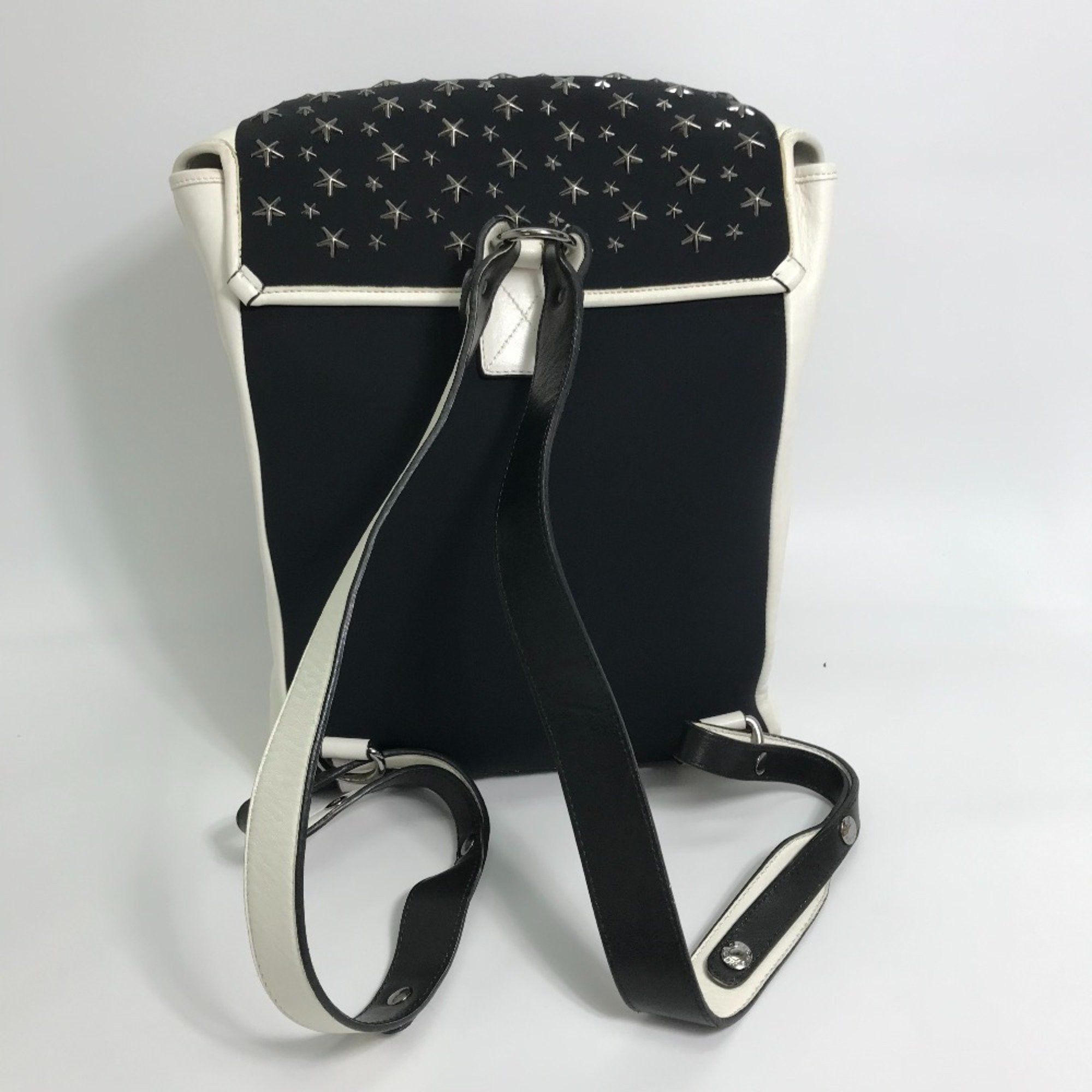 Jimmy Choo Jimmy Choo Star studs Backpack Black x White Size ONE SIZE - 2 Thumbnail