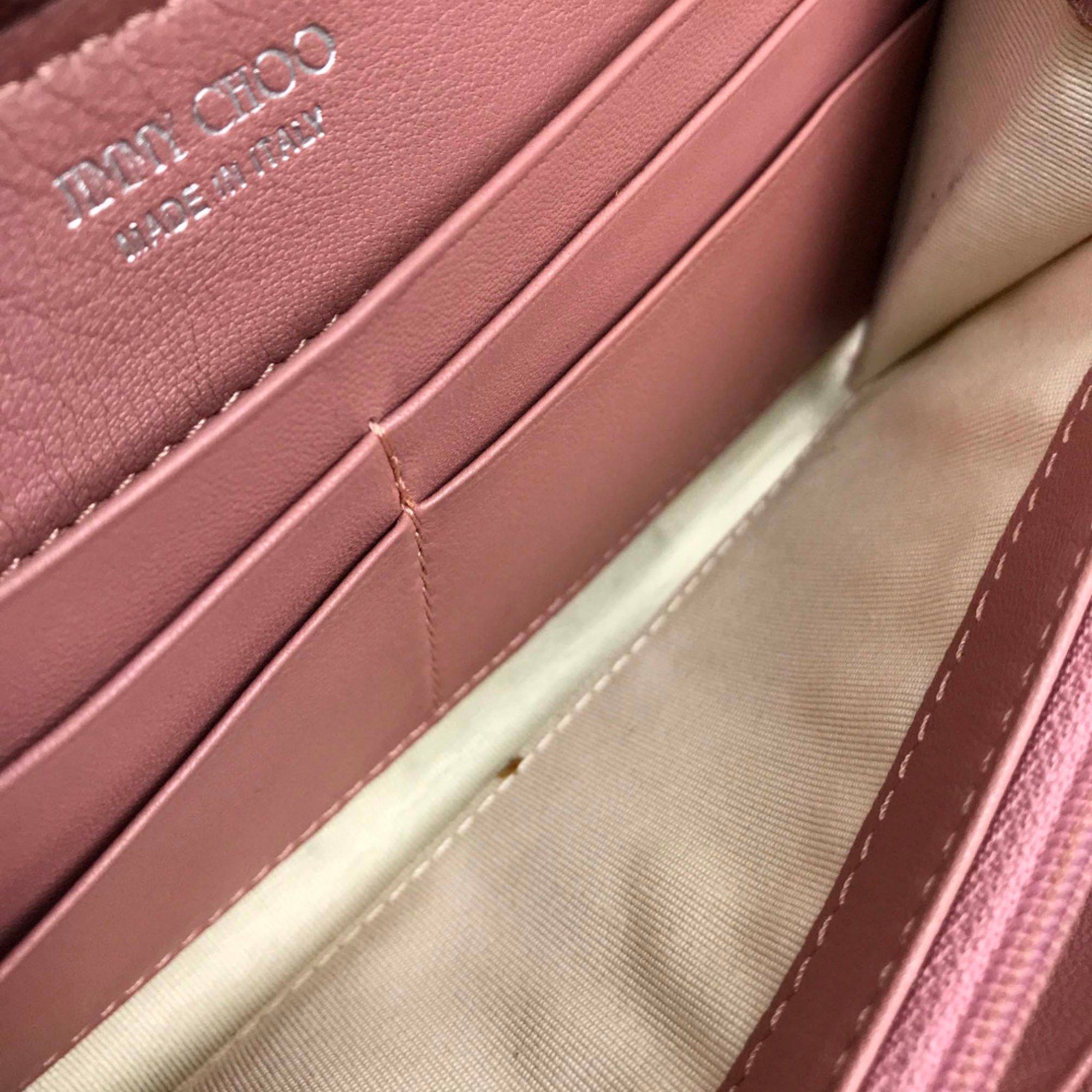 Jimmy Choo Jimmy Choo Star studs Zip Around Long Wallet Long Wallet Rose Pink Based Size ONE SIZE - 8 Thumbnail
